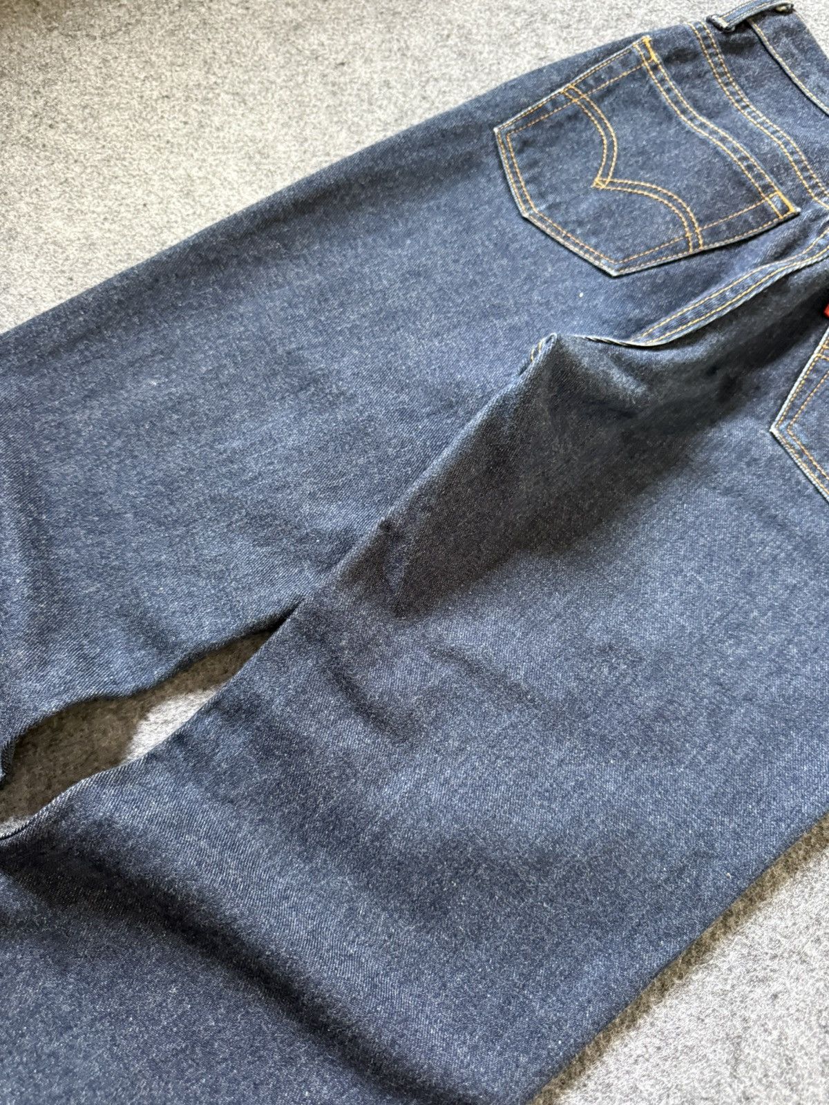 Levi's × Vintage Vintage Levis 517 Indigo Raw Flare Bootcut Jeans Size US 27 - 16 Thumbnail