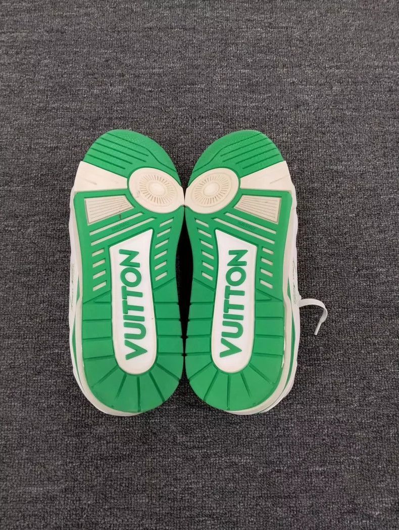 Louis Vuitton Green Trim Trainer Sneakers-2507