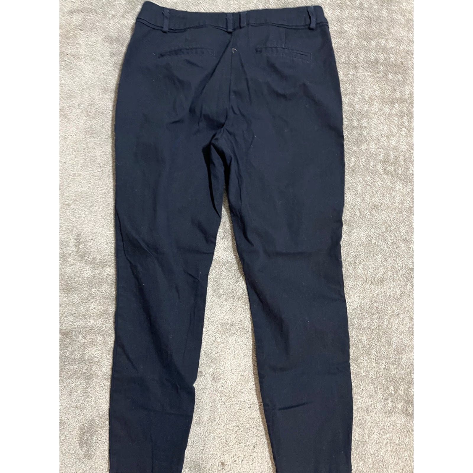 Vintage Wallis Black Ankle Pants 8 Women's Office Stretch Zipper Trousers Size 30" / US 8 / IT 44 - 3 Thumbnail