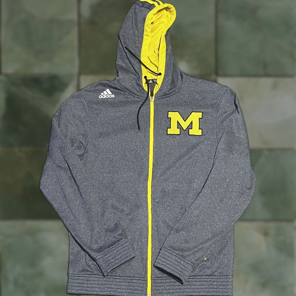 Adidas Adidas Full Zip Climawarm Track Jacket S Gray & Yellow Size US S / EU 44-46 / 1 - 1 Thumbnail