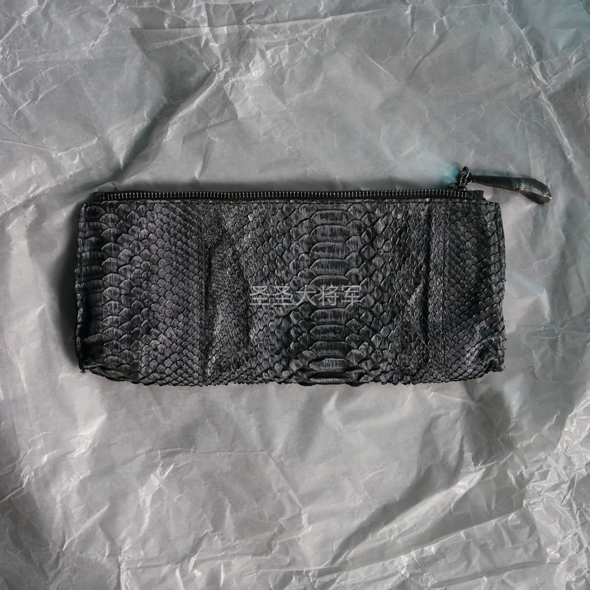 Simona Tagliaferri Simona Tagliaferri Rare Distressed Python Slate Wallet Size ONE SIZE - 1 Thumbnail
