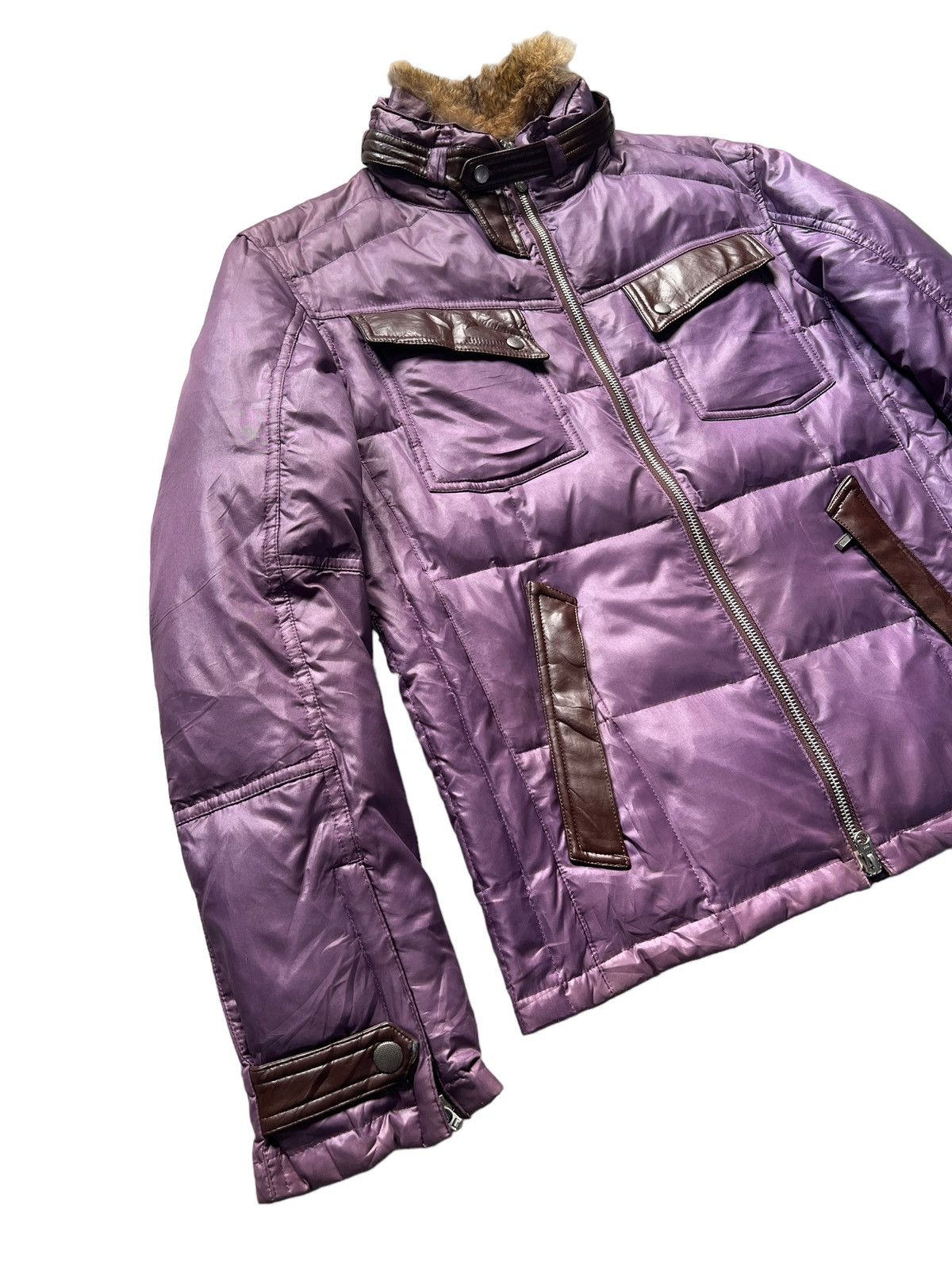 Tornado Mart Fur Neck Puffer Cyber Jacket