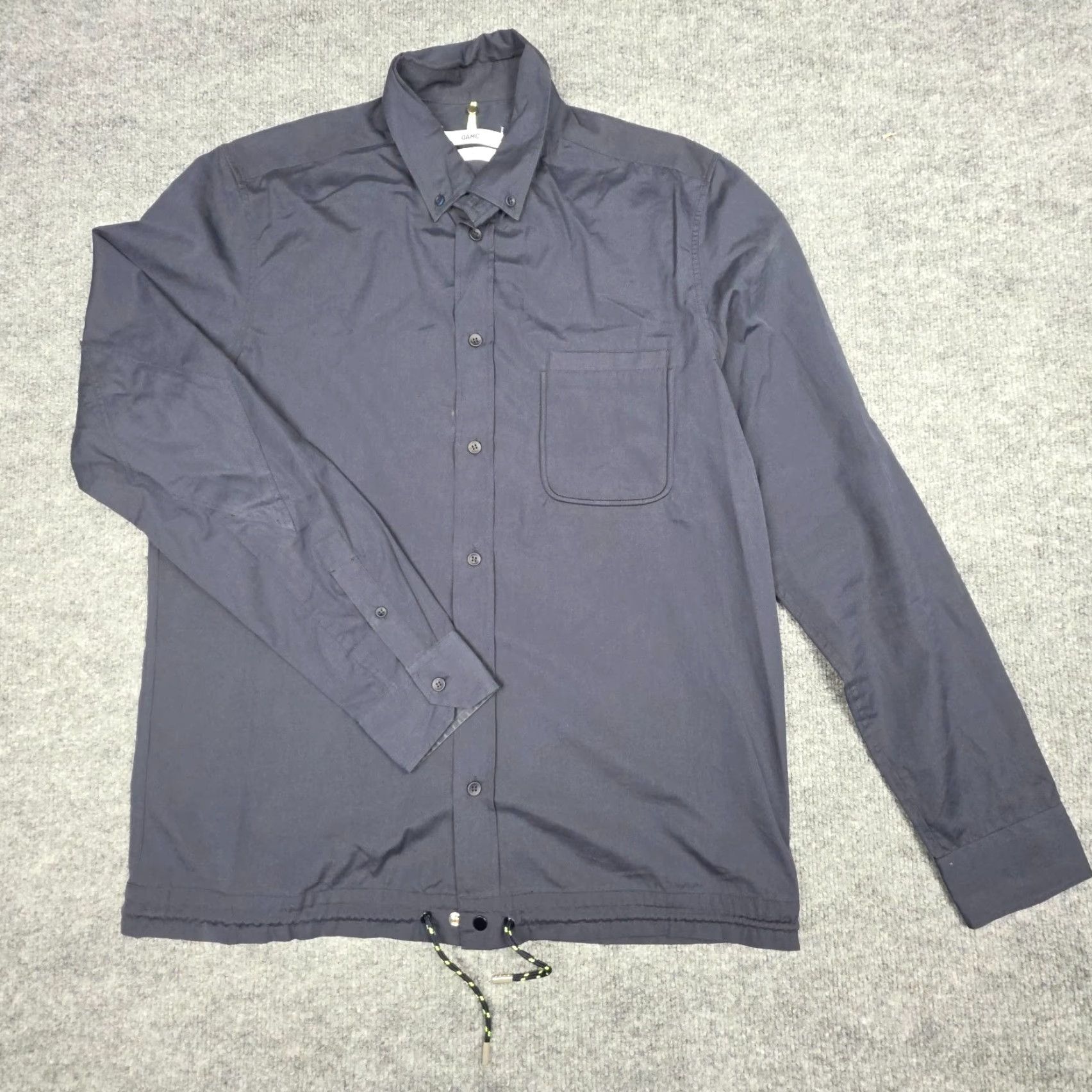 OAMC OAMC Cord Shirt Men's Large Black Snap Pocket Cotton Made Italy Pit Stains Size US L / EU 52-54 / 3 - 2 Thumbnail