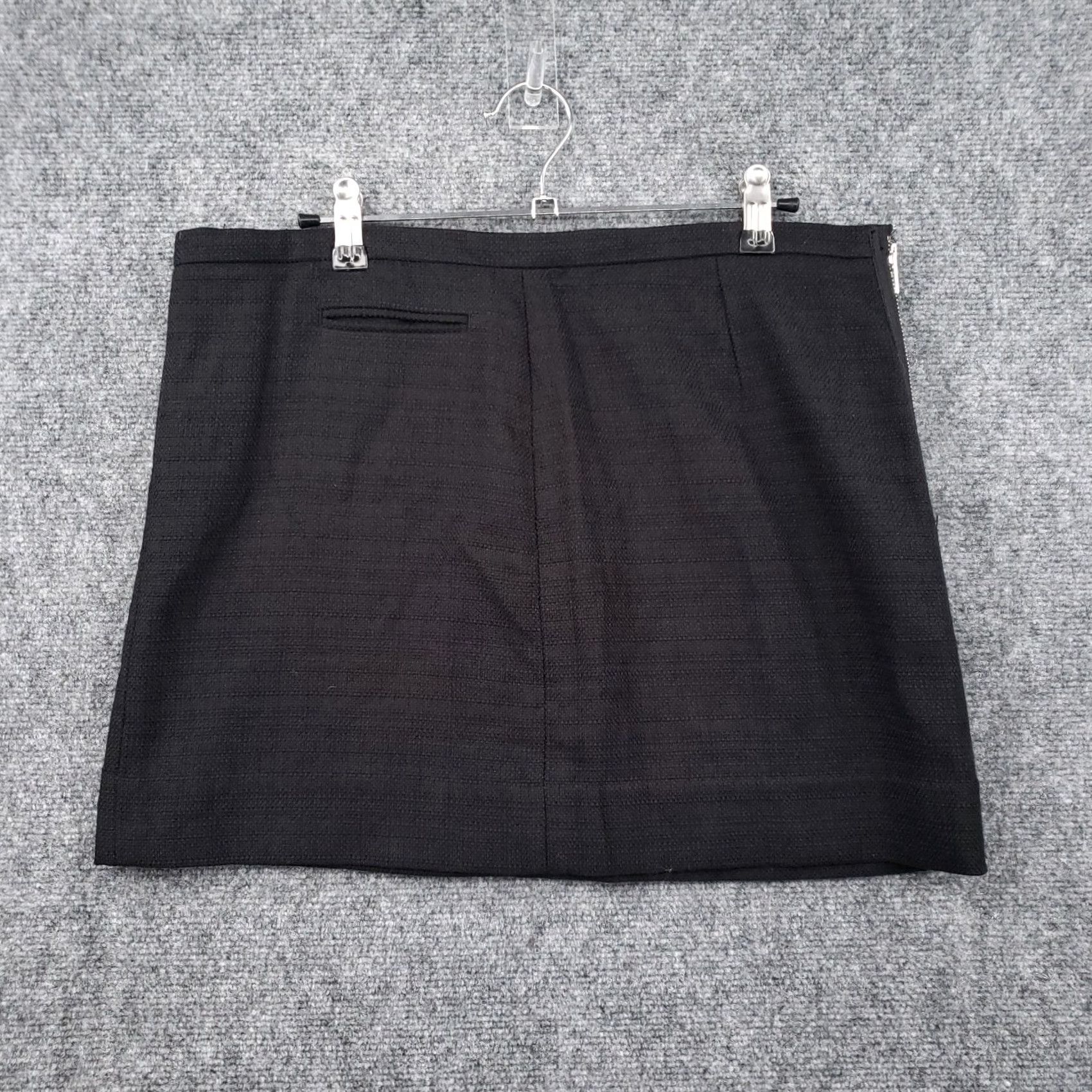 Gap Gap Skirt Womens 8 Black Mini Short Length Cotton Zipper Pockets Casual Workwear Dress Size 30" / US 8 / IT 44 - 2 Thumbnail