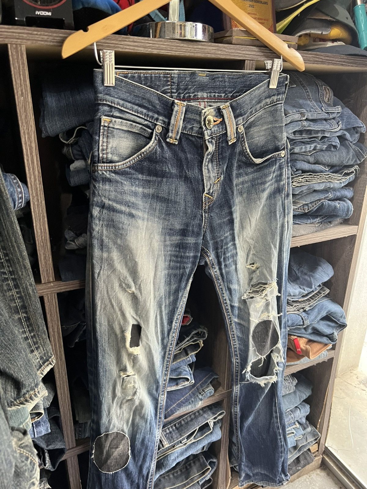 Edwin 🔥Rare Edwin Exclusive Vintage Distressed Denim Size US 29 - 6 Thumbnail