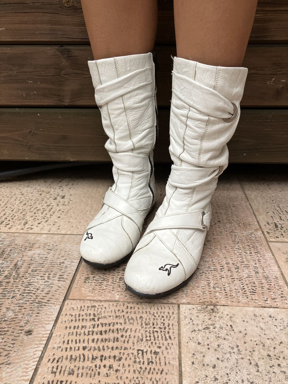 KangaROOS Kangaroos vintage white leather boxer gorpcore boots Size US 5.5 / IT 35.5 - 6 Thumbnail
