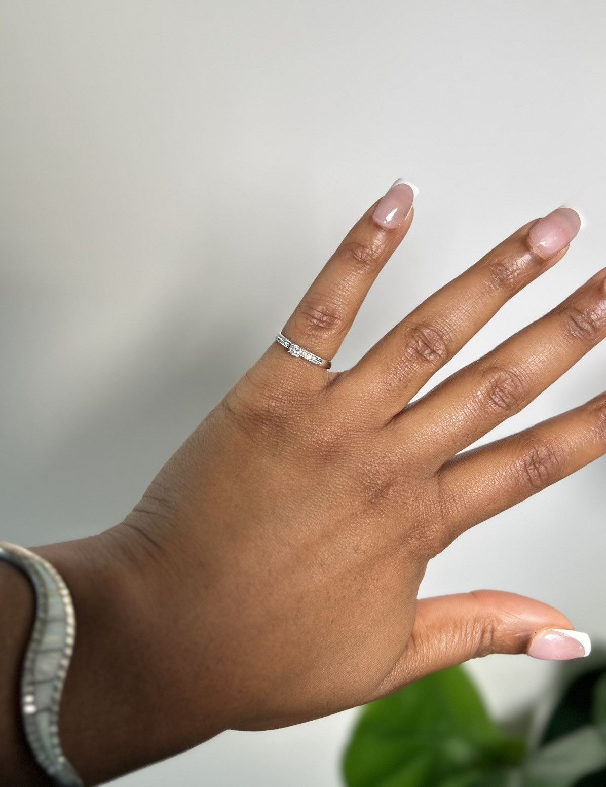 Designer 10K Diamond/Silver Ring Size ONE SIZE - 5 Thumbnail