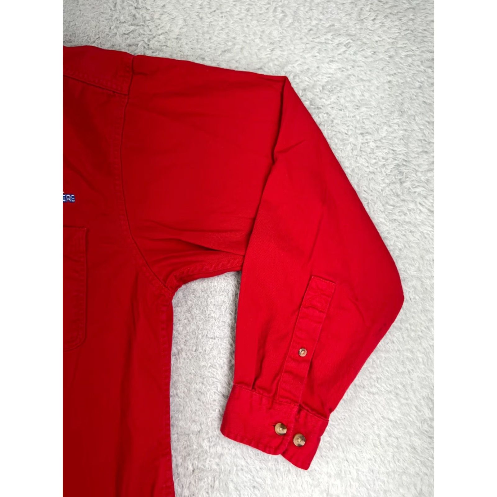 Vintage Sierra Pacific Shirt Mens Large Red Solid 100% Cotton Twill Long Sleeve Button-Up Shirt With Pocket Size US L / EU 52-54 / 3 - 5 Thumbnail