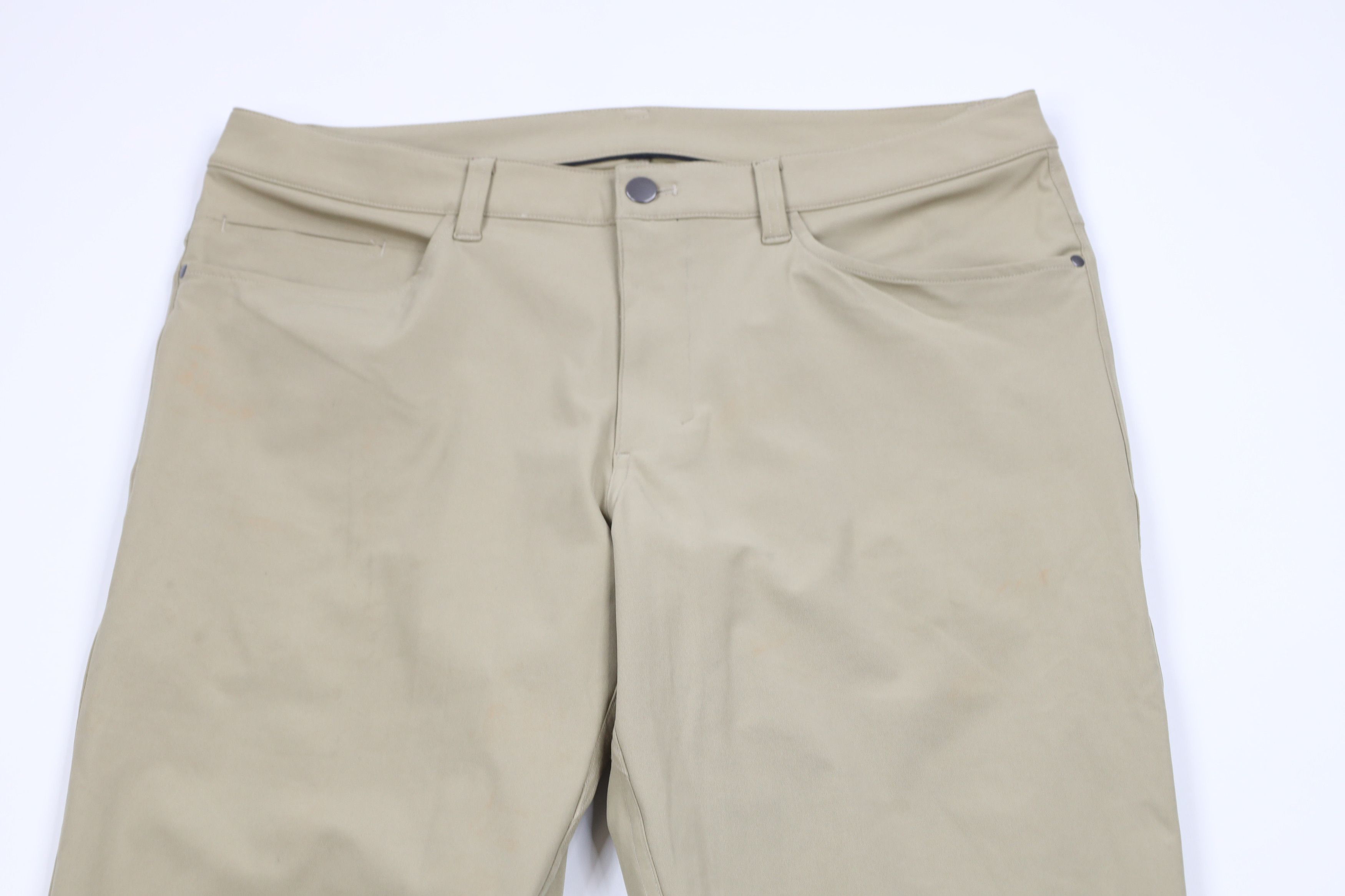 Lululemon × Vintage Lululemon Straight Leg ABC Chinos Chino Pants Khaki Tan Size US 34 / EU 50 - 2 Thumbnail