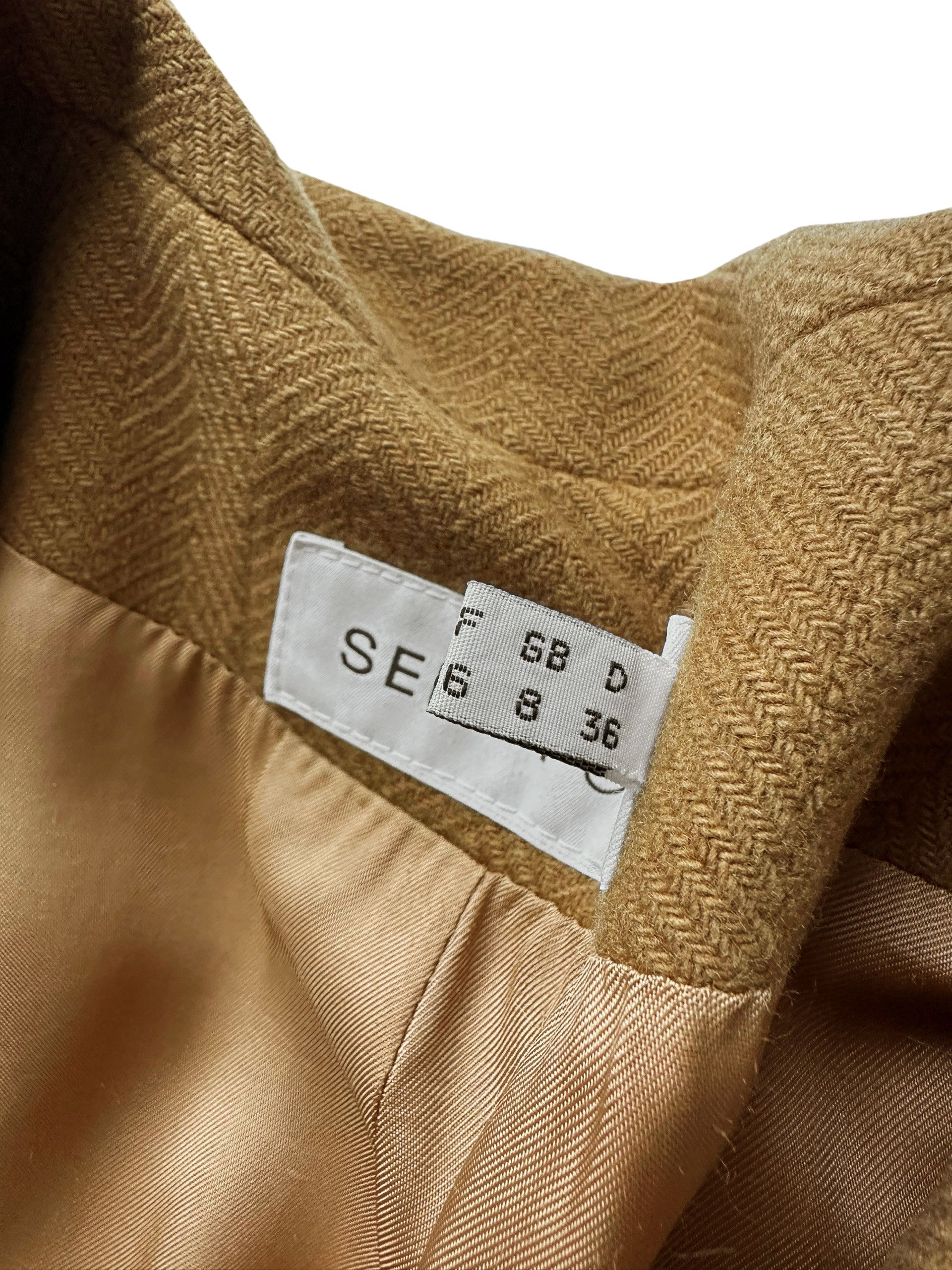 See by Chloe SEE BY CHLOE mustard wool tweed oversized coat Size XS / US 0-2 / IT 36-38 - 9 Thumbnail