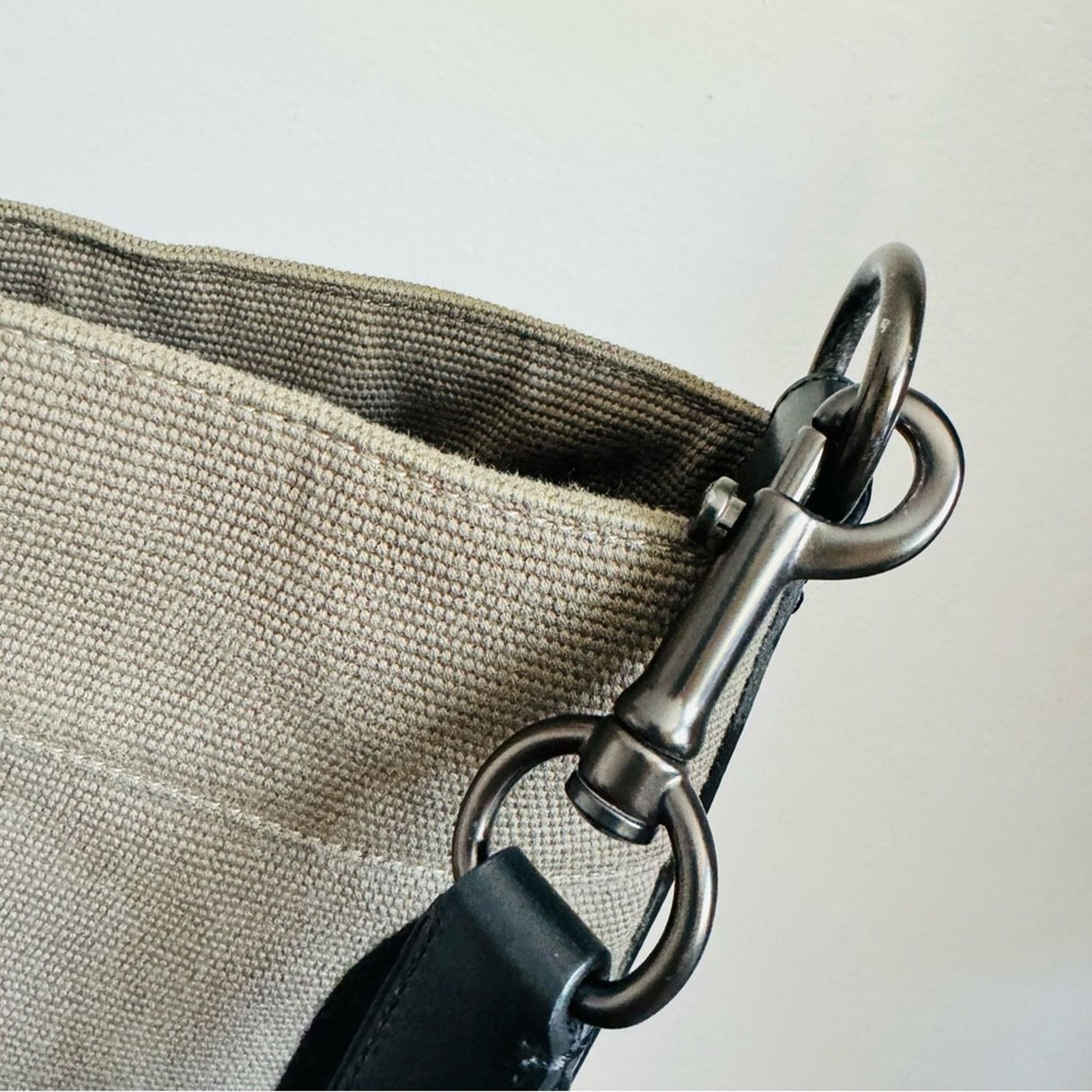Coach COACH Olive Green Black Canvas Leather Zip Travel Tote Bag Size ONE SIZE - 5 Thumbnail