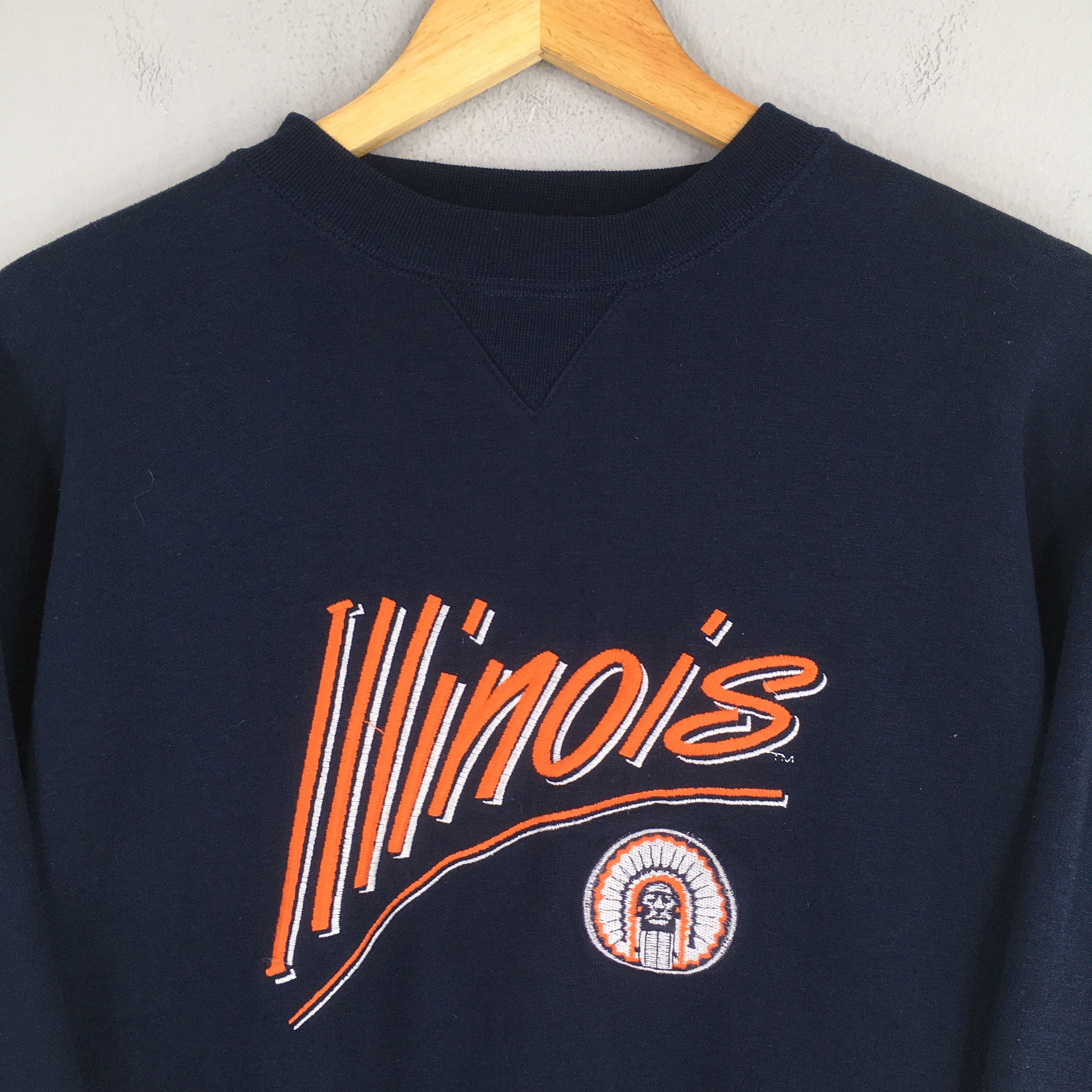 NCAA × Vintage Vintage UI Illinois University Sweatshirt Large Size US L / EU 52-54 / 3 - 2 Thumbnail