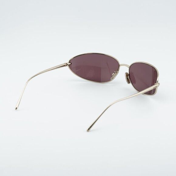 Loewe Loewe LW40164U 32U Sunglasses Gold Oval Frame, Purple Lenses Size ONE SIZE - 4 Thumbnail