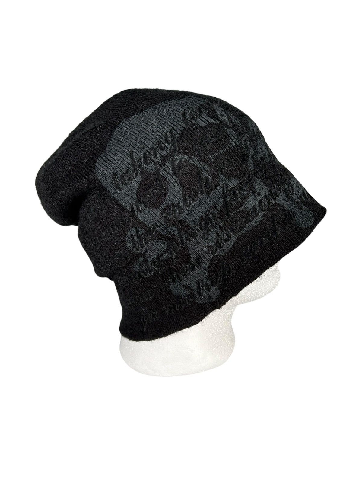 14th Addiction × Japanese Brand × Le Grande Bleu (L.G.B.) Skull Punk Bondage big Beanie Hats Poems Size ONE SIZE - 3 Thumbnail