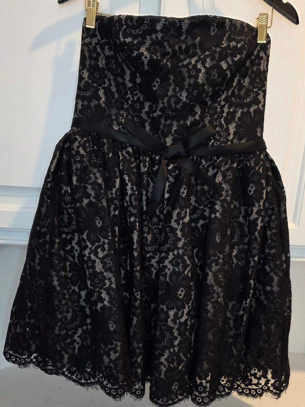 Neiman Marcus Neiman Marcus x Robert Rodriguez Black Lace Strapless Party Size M / US 6-8 / IT 42-44 - 2 Thumbnail