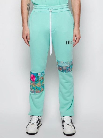 Amiri o1y0525 Logo Jogger & Sweatpant in Light Green Size US 34 / EU 50 - 2 Thumbnail
