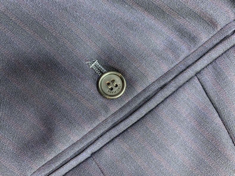 Other LORO PIANA Dark blue and dark red stripes, wool dress trou Size US 32 / EU 48 - 6 Thumbnail