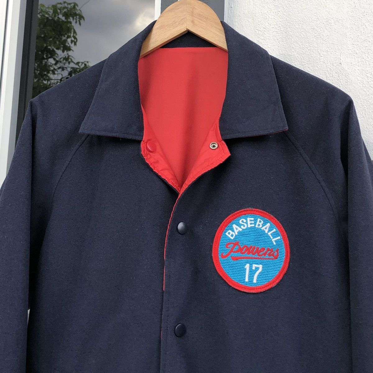 Vintage Vintage Basketball Reversible Wool VarsityJacket by DESCENTE Size US L / EU 52-54 / 3 - 3 Thumbnail
