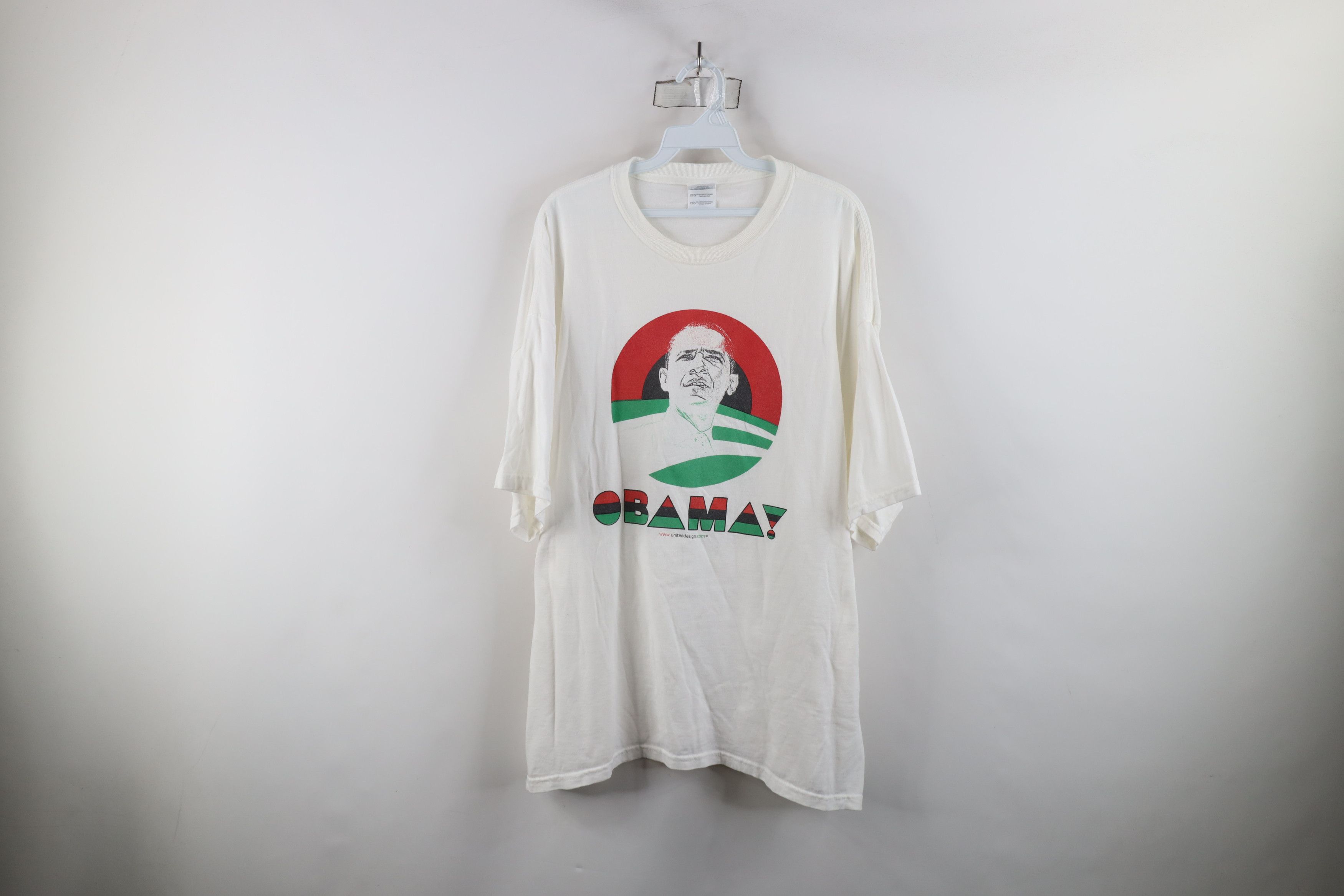 Vintage Vintage President Barack Obama Short Sleeve T-Shirt White Size US XXL / EU 58 / 5 - 1 Thumbnail