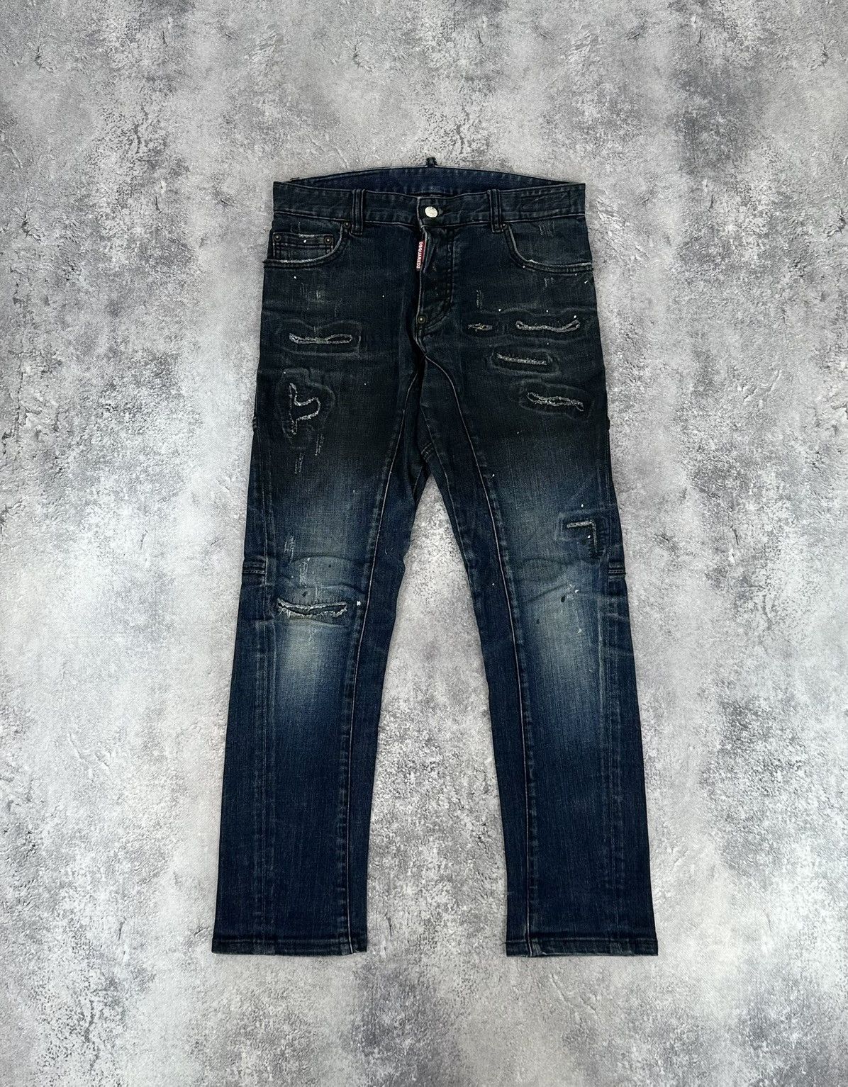 Dsquared2 Dsquared2 Avant Garde Distressed Designer Luxury Opium Jeans Size US 32 / EU 48 - 1 Thumbnail