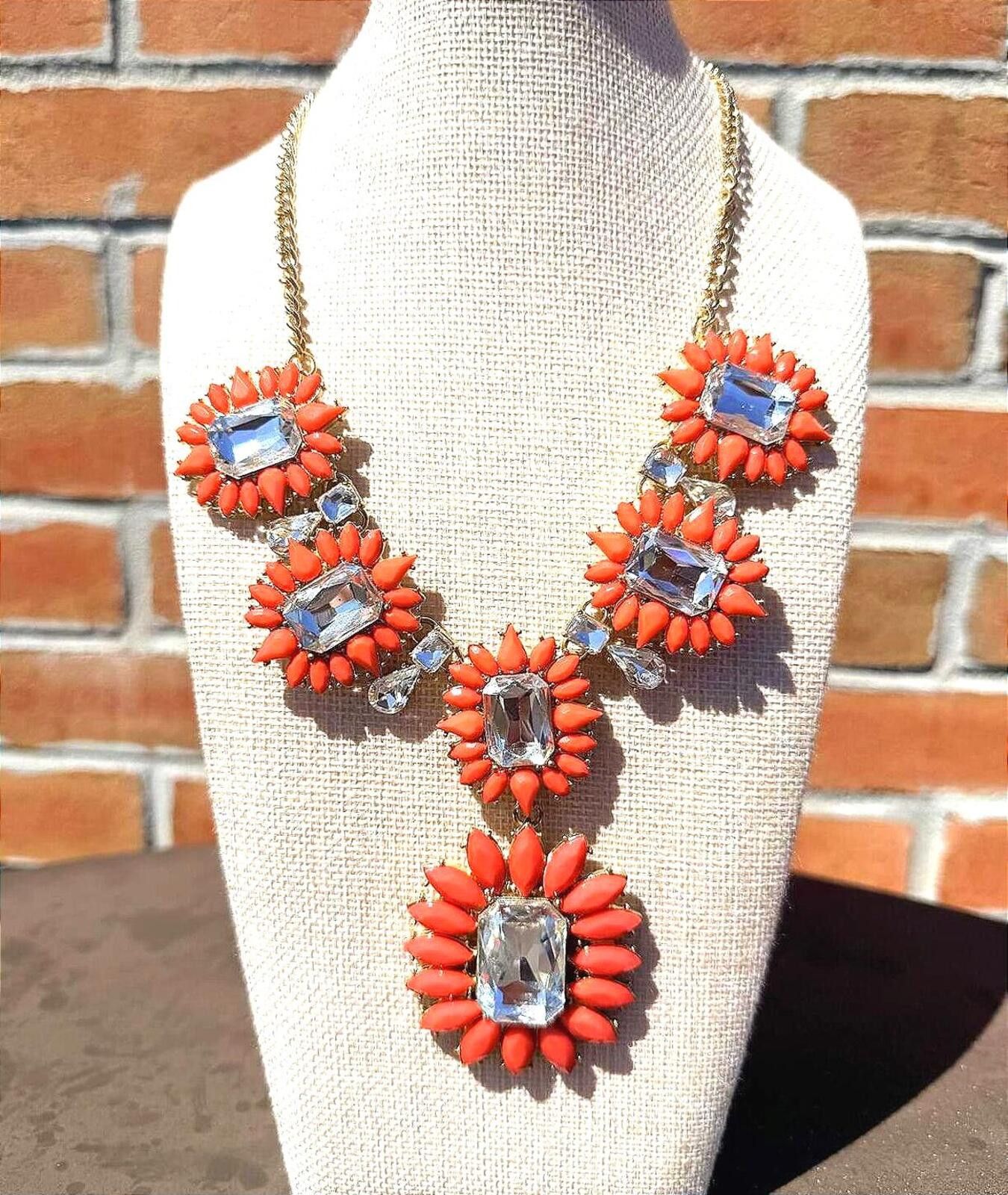 Natasha Zinko Natasha Coral Crystal Statement Necklace Bold Size ONE SIZE - 1 Thumbnail