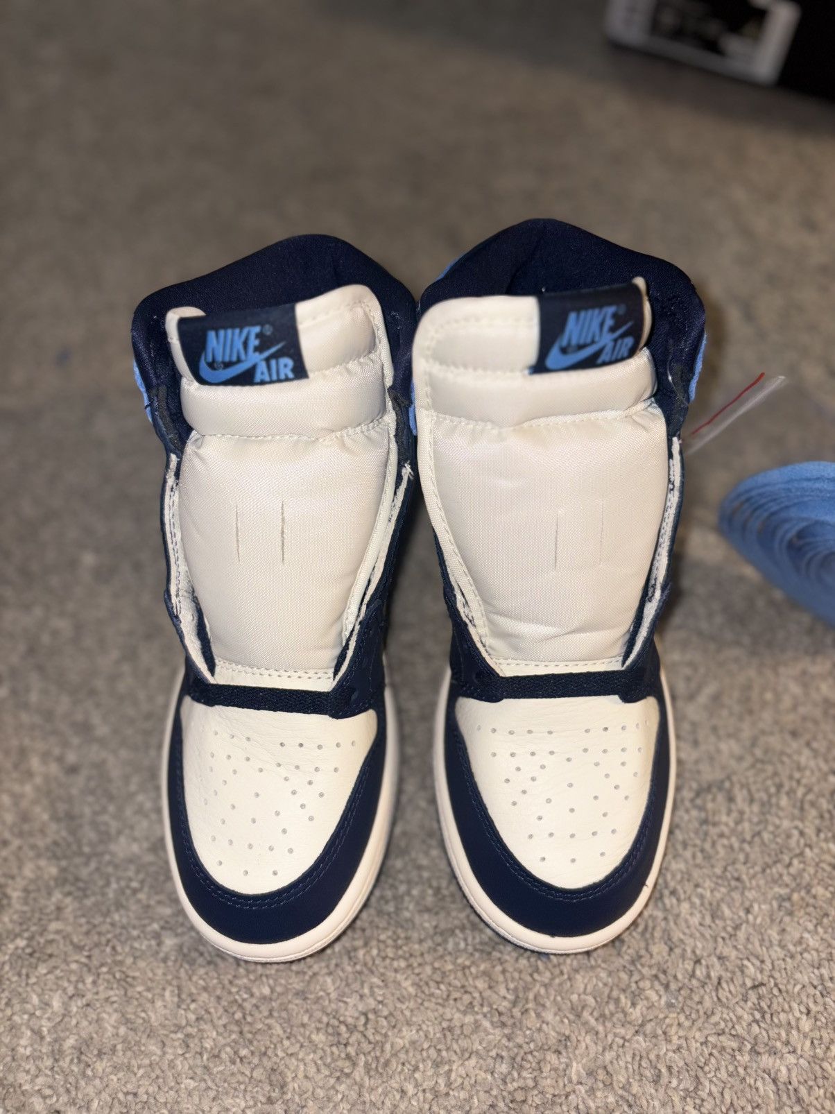Jordan Brand × Supreme AIR JORDAN 1 RETRO HIGH OG GS UNC OBSIDIAN🛑READ DESCRIPTION🛑 Size US 5 / EU 37 - 9 Thumbnail