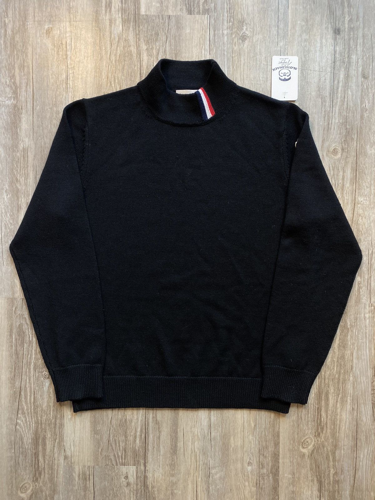 Moncler Moncler Maglione Tricot Ciclista Cotton Knit Mock Neck 