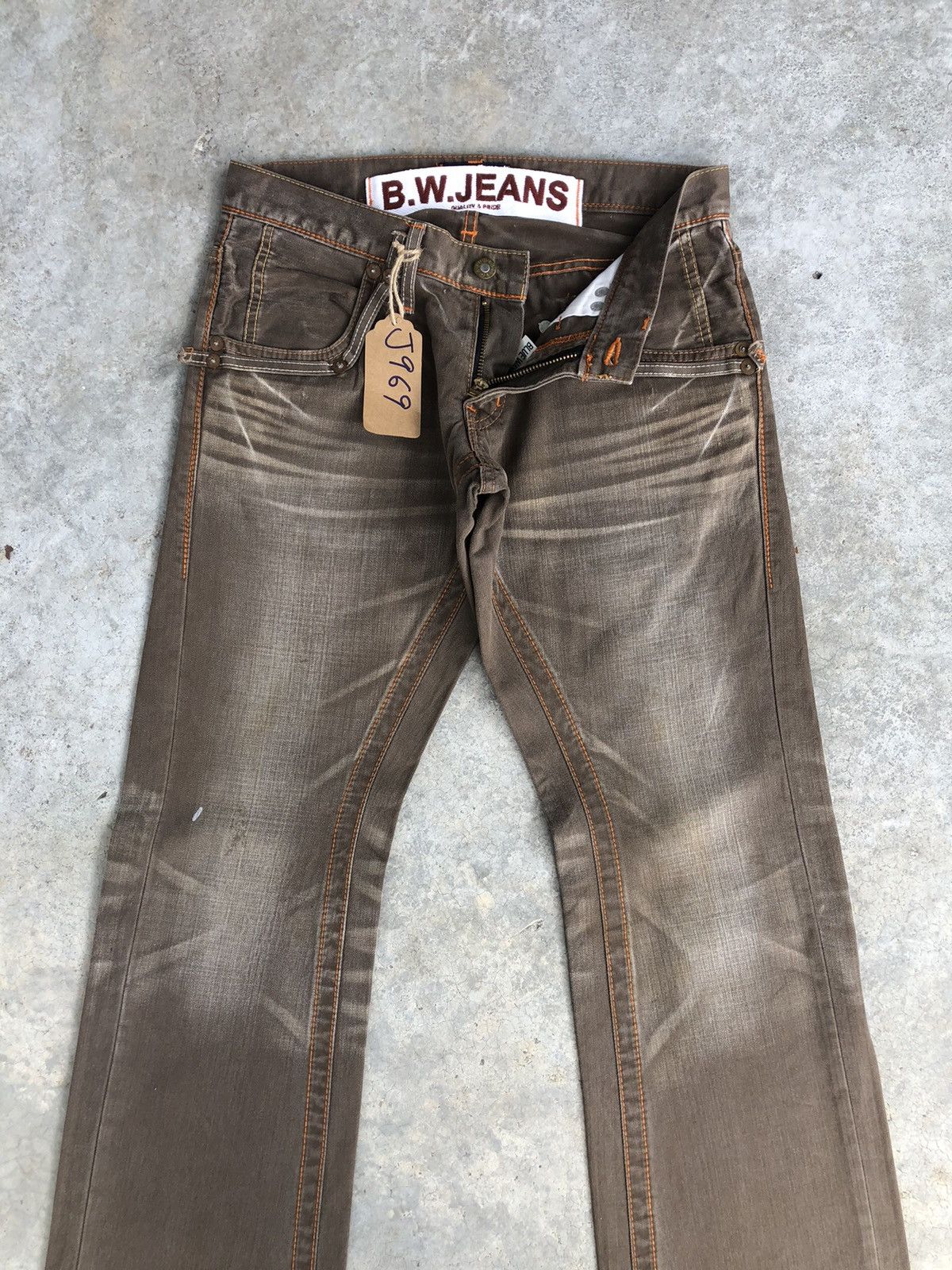 Japanese Brand Y2K BW Flare Jeans Distressed Jeans Size US 30 / EU 46 - 3 Thumbnail