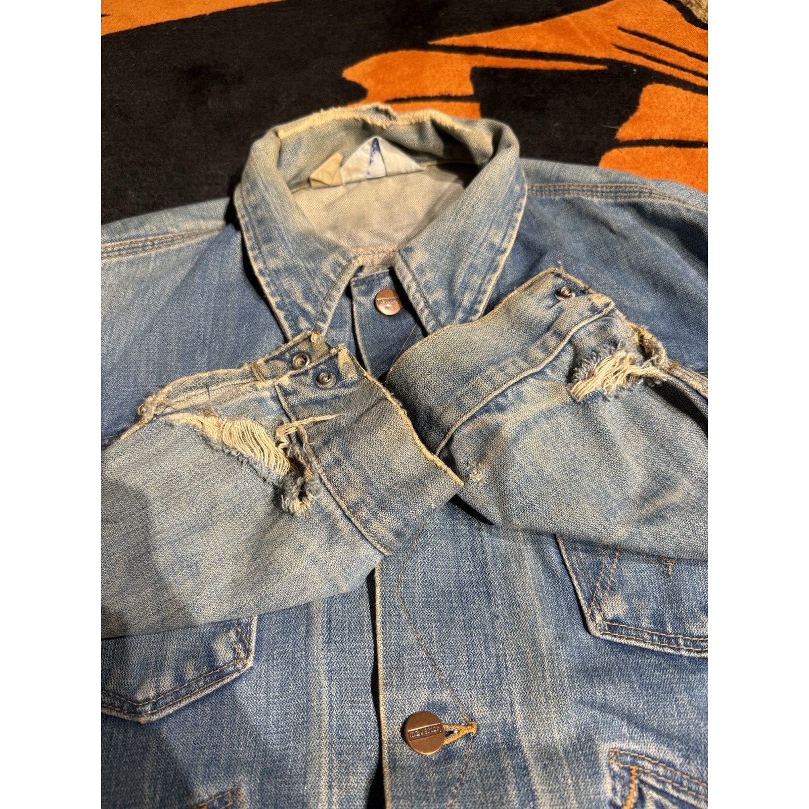 Band Tees × Vintage Vintage 70s Allman Brothers Jean Jacket Maverick Sanforset Size US M / EU 48-50 / 2 - 7 Thumbnail