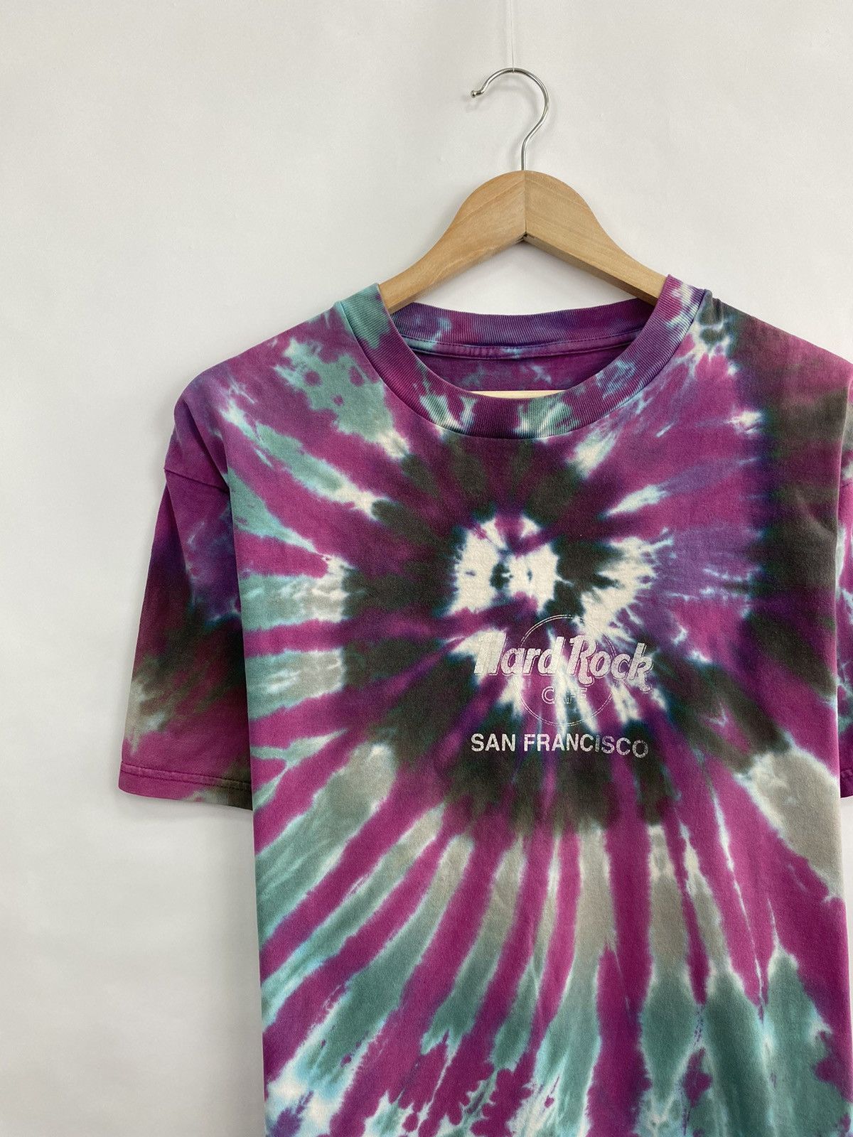 Hard Rock Cafe 🇺🇸 Vintage 90s Hard Rock Cafe San Francisco Tie Dye T-Shirt Size US L / EU 52-54 / 3 - 3 Thumbnail