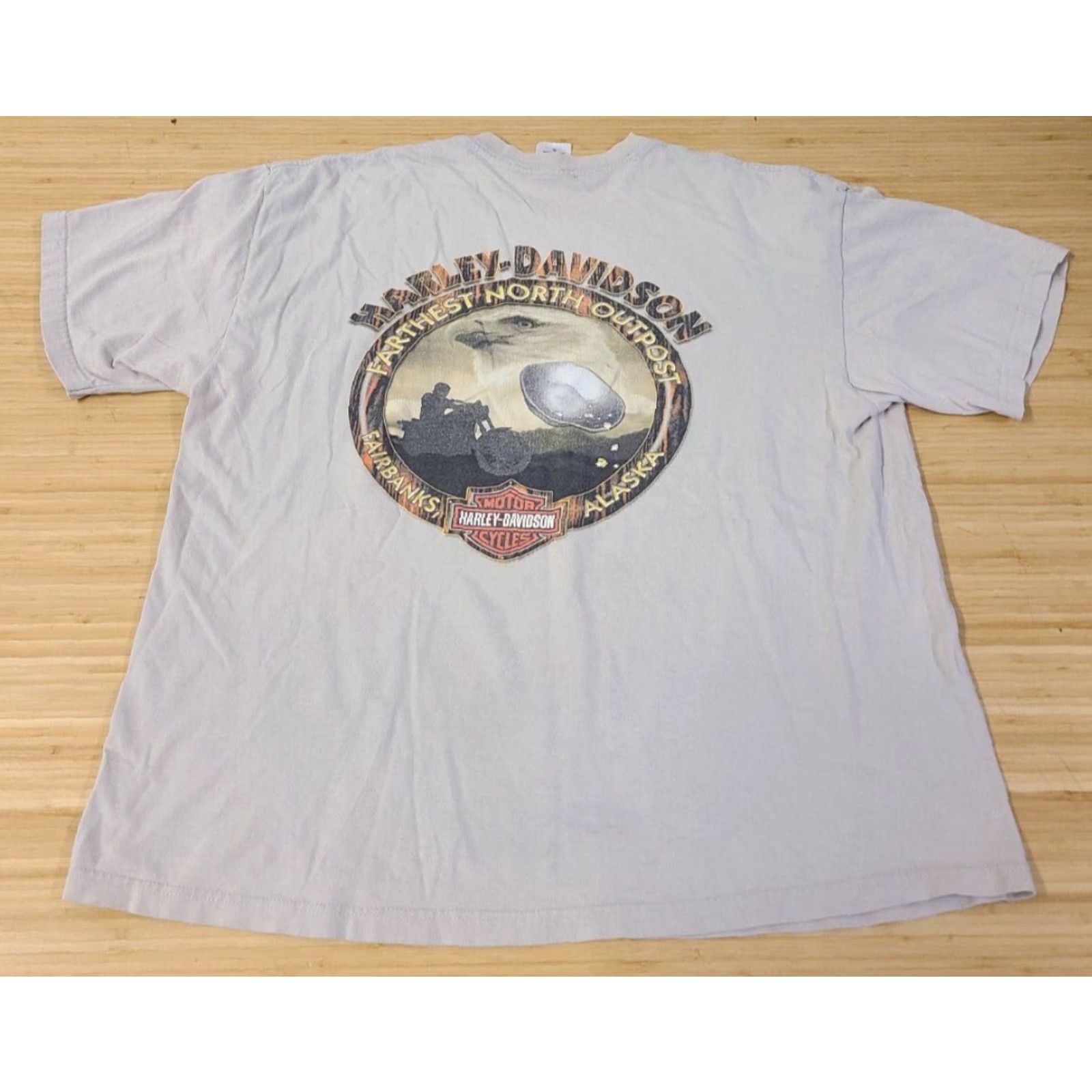 Harley Davidson VINTAGE Harley-Davidson T-Shirt XL Beige 2000s Graphic Tee Men Size US XL / EU 56 / 4 - 7 Thumbnail