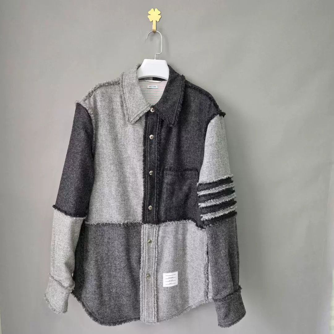 Thom Browne thom browne wool color-block casual jacket Size US S / EU 44-46 / 1 - 1 Thumbnail
