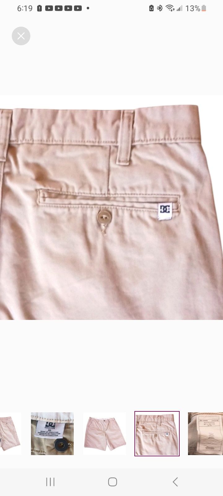 DC DC Men's Flat Front Casual Shorts Size US 32 / EU 48 - 4 Thumbnail