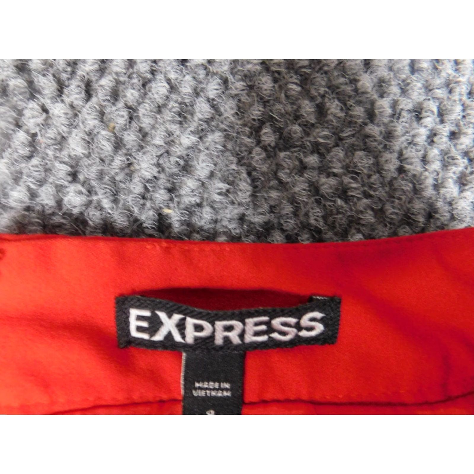 Express Express Skirt Womens 4 Red A-Line Zip Knee Length Knit Casual Vintage No Size 27" / US 4 / IT 40 - 7 Thumbnail