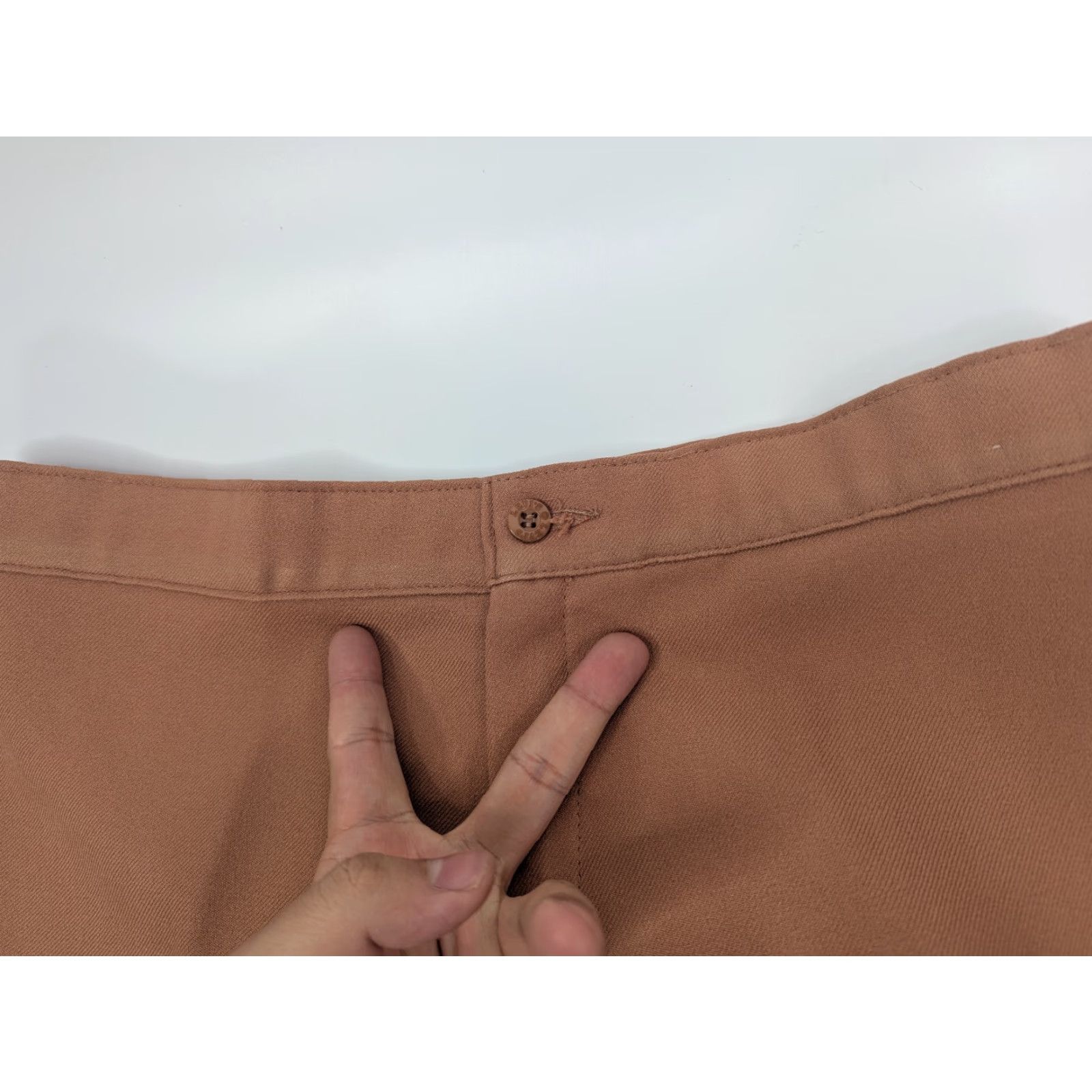 Levi's Vintage Levi's Wide Leg Pants 34 Regular Brown Disco 70s 80s Scovill High Rise Trouser Men’s Girls? Size 24" / US 00 / IT 34 - 3 Thumbnail