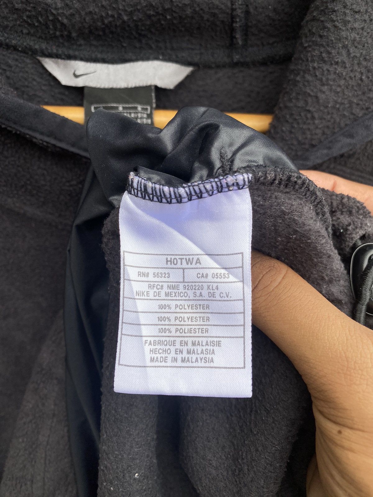Nike ❗️Oversizes ❗️ Vintage 90s Nike Half Zip Black Fleece Hoodie Size US XXL / EU 58 / 5 - 11 Thumbnail