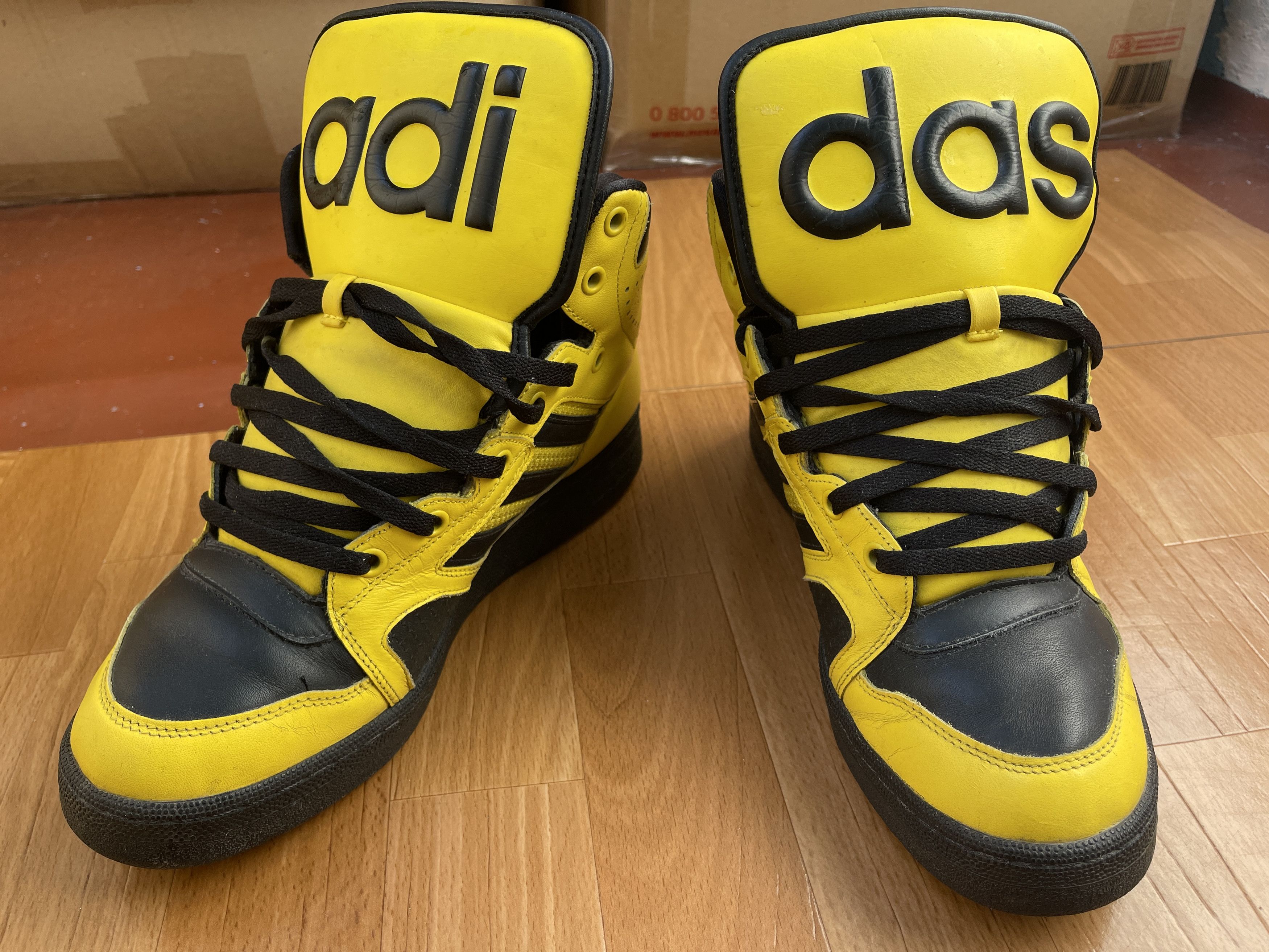 Adidas × Jeremy Scott Adidas sneakers Jeremy Scott Instinct Top shoes ObyO V24530 Size US 10 / EU 43 - 3 Thumbnail