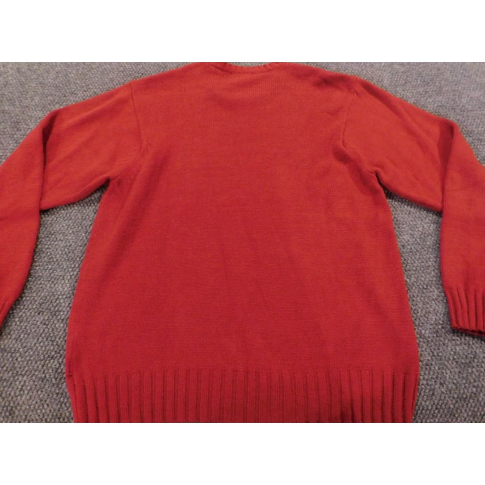 Izod IZOD Sweater Men L Red Crew Neck Pullover Logo Classic Knit Open-Knit Casual Winter Regular Fit Size US L / EU 52-54 / 3 - 6 Thumbnail