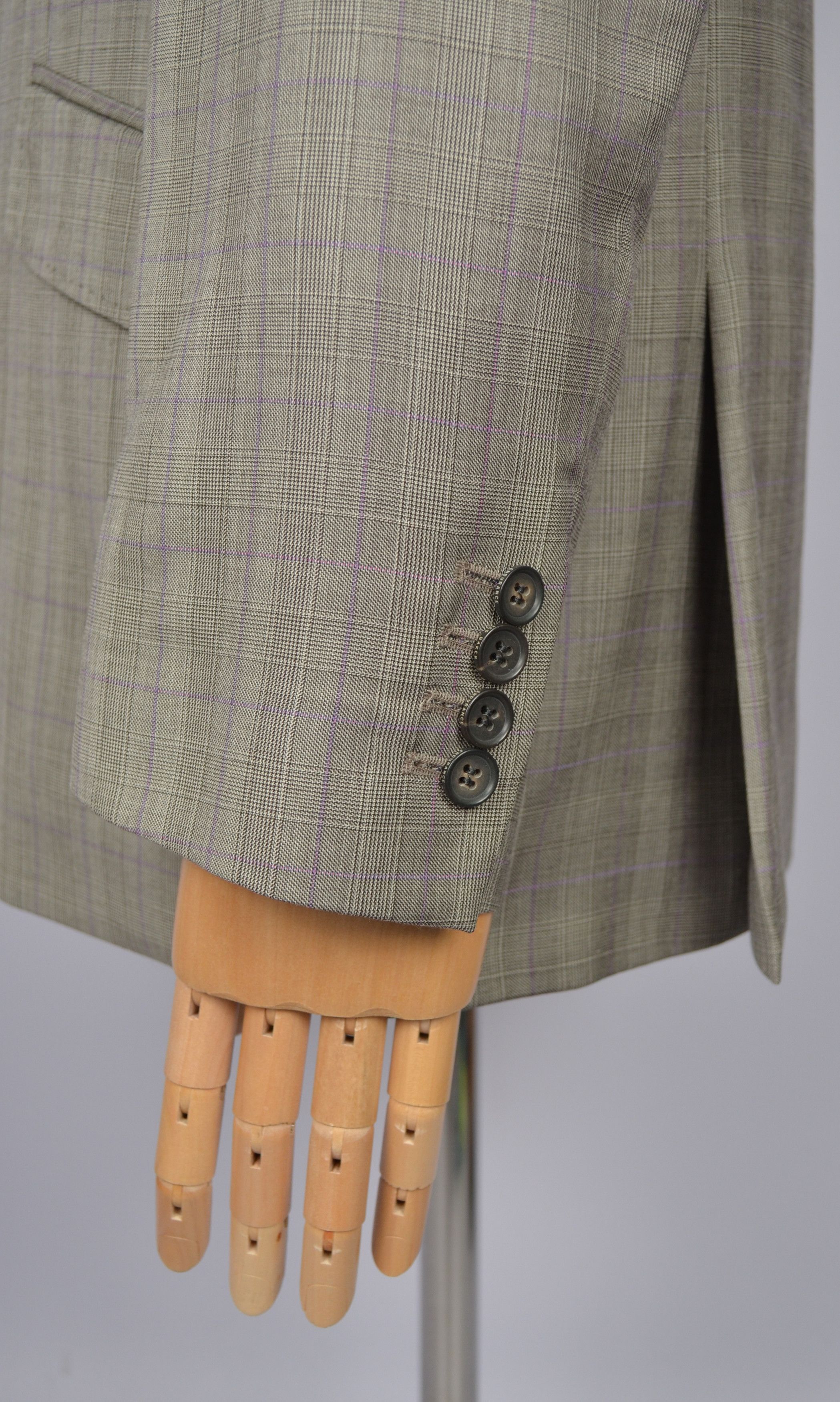 Designer × Ted Baker Ted Baker Endurance Striped Violet 3 Piece Wool Suit US 42 Size 42R - 4 Thumbnail