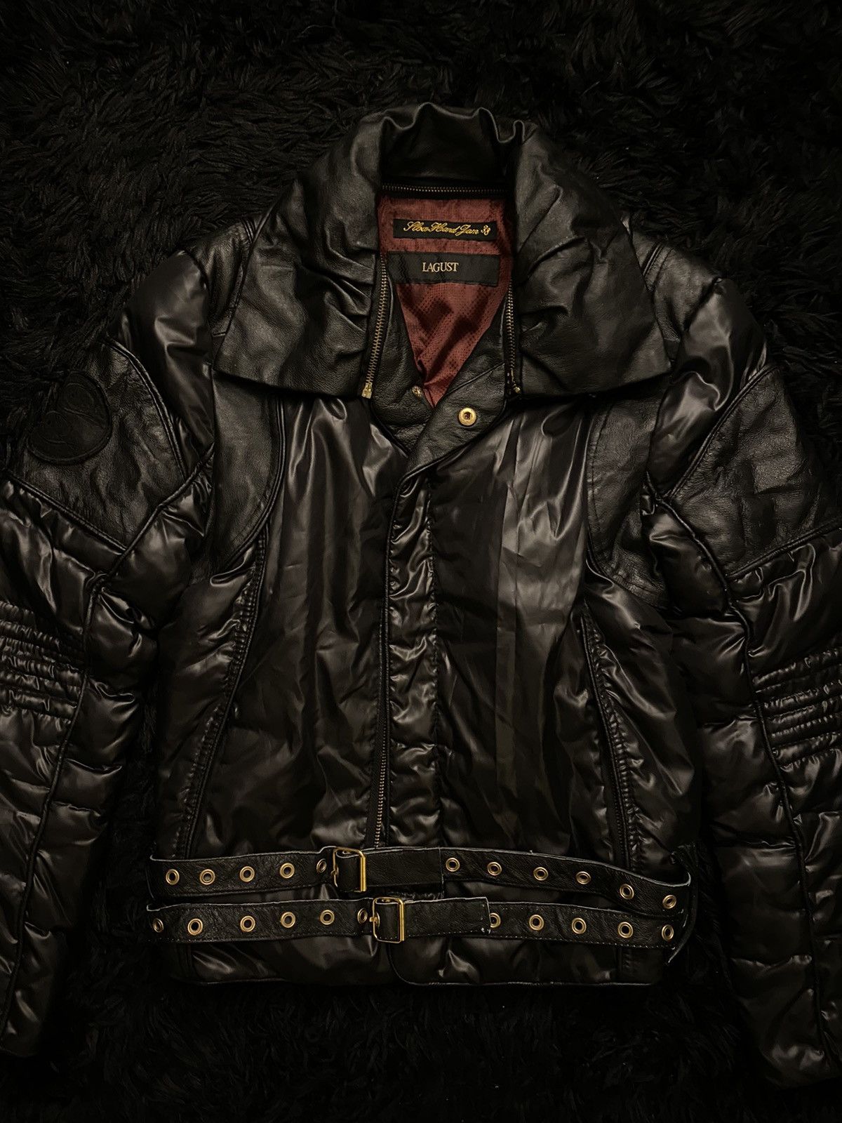 Japanese Brand Lagust Biker Pig Skin Puffer Jacket Size US S / EU 44-46 / 1 - 2 Thumbnail