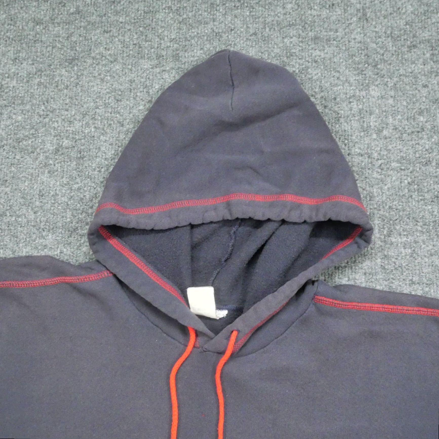 Vintage VINTAGE Hoodie Adult Large Blue Red Contrast Stitch Distressed Grunge Mens Size US L / EU 52-54 / 3 - 2 Thumbnail