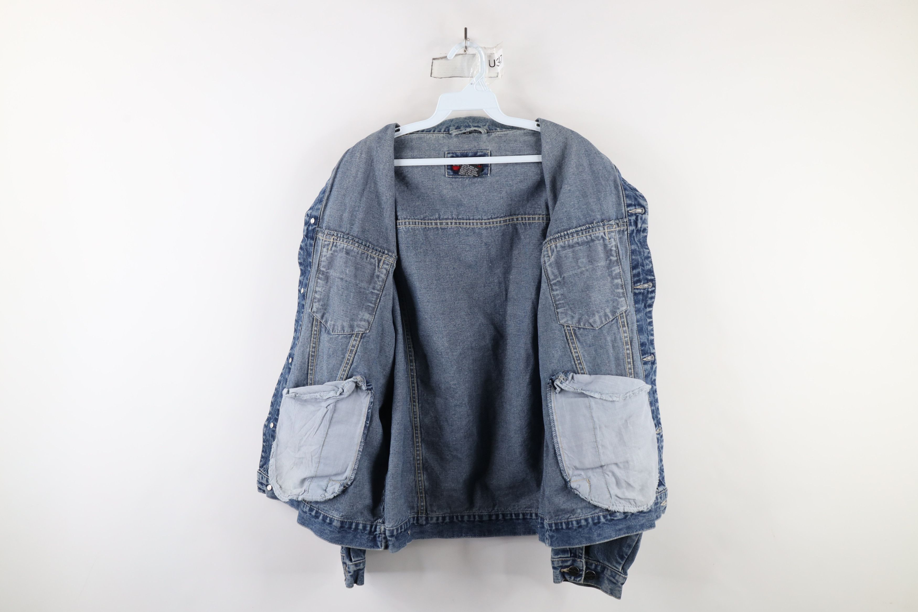 Vintage Vintage 90s Y2K Streetwear Denim Jean Trucker Jacket Blue Size US M / EU 48-50 / 2 - 7 Thumbnail