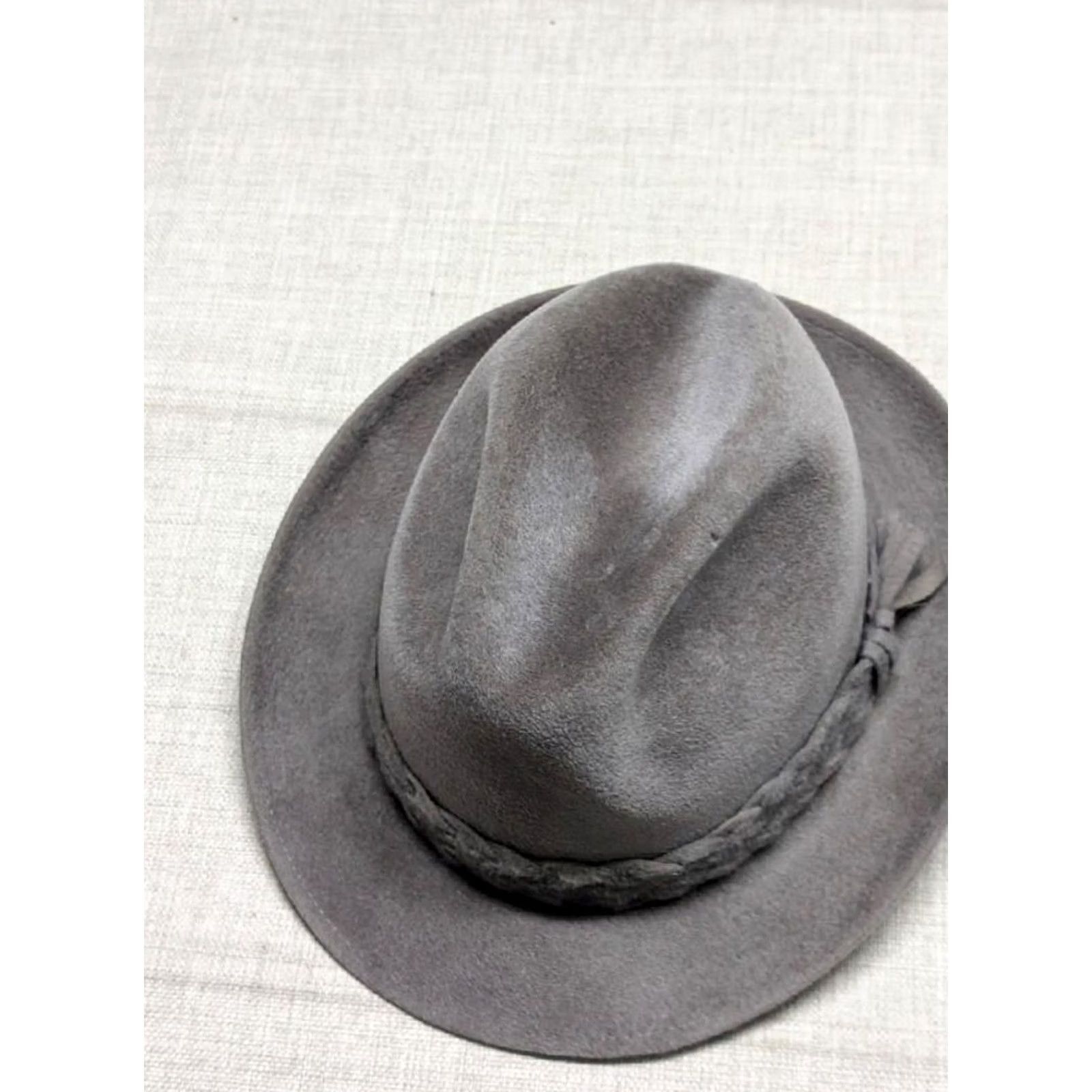 Stetson VINTAGE Stetson Fedora Hat (Top Hat) Fur Felt gray 7-1/8 Canada Men Imperial Hat Size US M / EU 48-50 / 2 - 3 Thumbnail