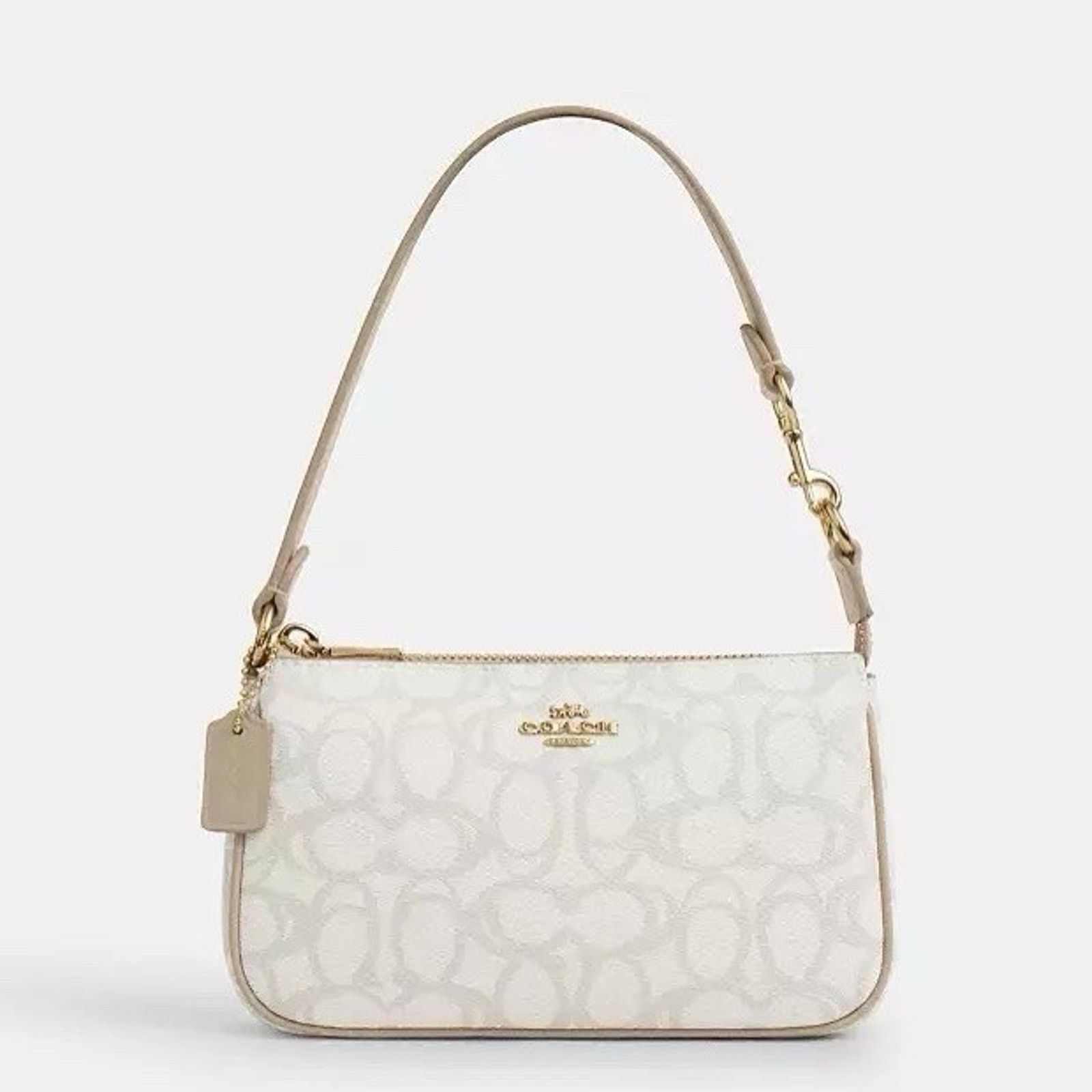 Coach NWT Coach Nolita 19 In Sketch Signature Gold/Ivory CBM72 Size ONE SIZE - 3 Thumbnail