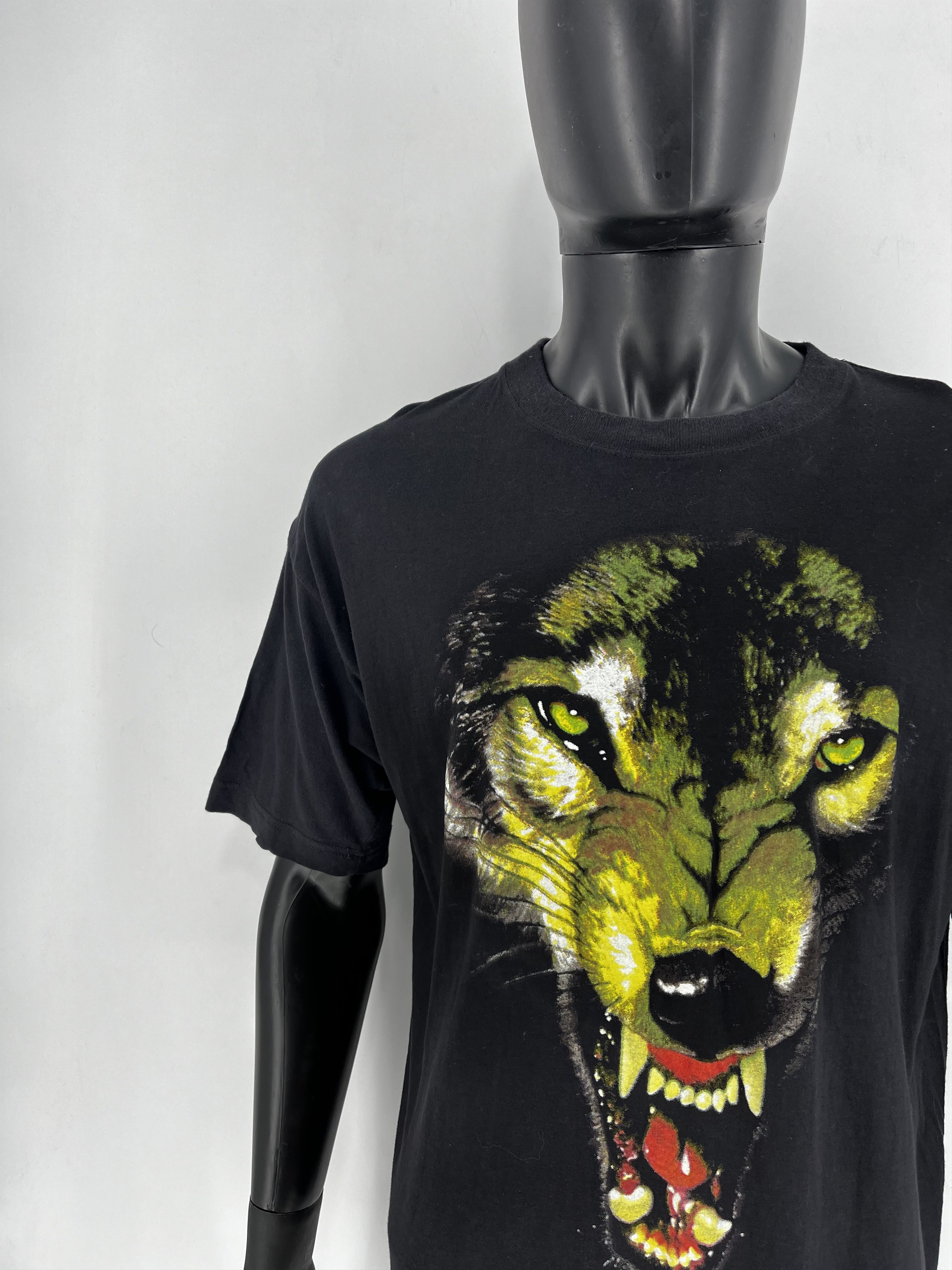 Band Tees Vintage 90s Wolf Face Boxy Fit Tee Toys Rock Size M Size US XL / EU 56 / 4 - 6 Thumbnail