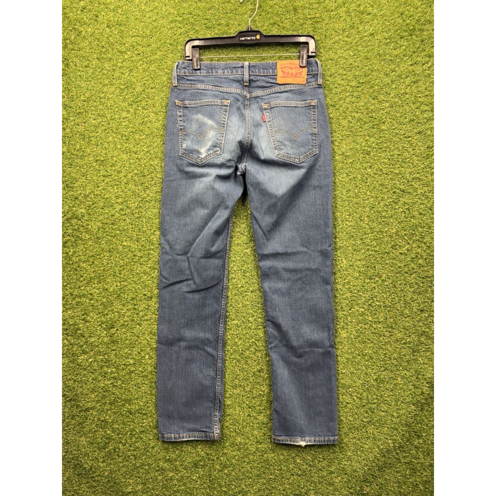 Levi's Levi's 514 Jeans Mens 32x32 Straight Regular Stretch Denim Medium Wash Blue Size US 32 / EU 48 - 2 Thumbnail
