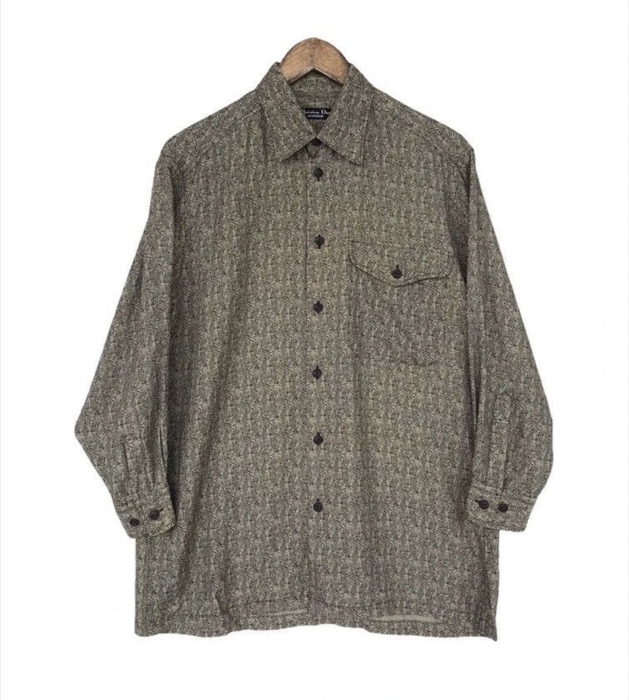 Christian Dior Monsieur ❌Need Gone❌Vintage Christian Dior Overprint Shirt Button Size US M / EU 48-50 / 2 - 2 Thumbnail