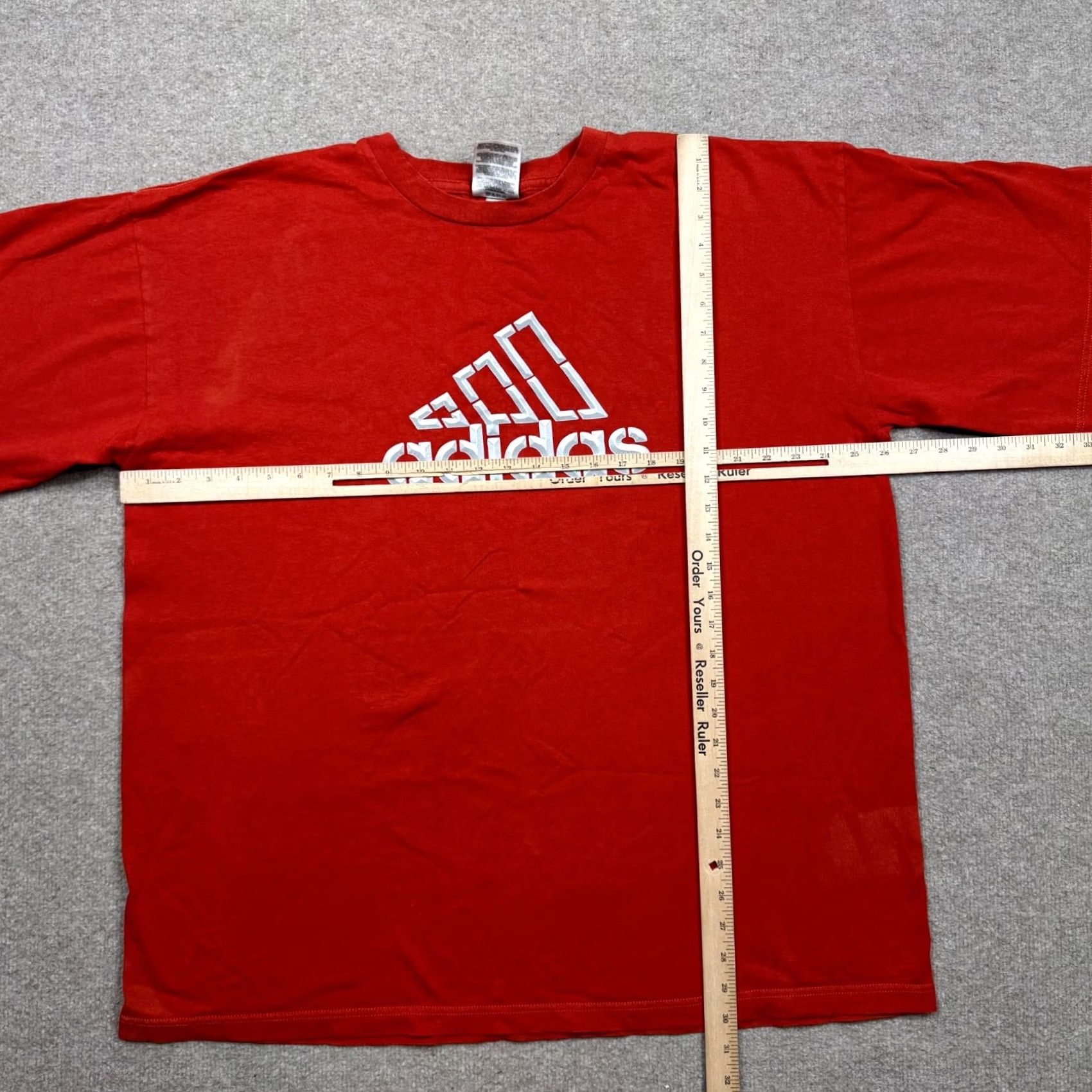 Adidas adidas Mens Shirt Red 2XL Short Sleeve Logo Casual Performance Vintage Shirt Size US XXL / EU 58 / 5 - 5 Thumbnail