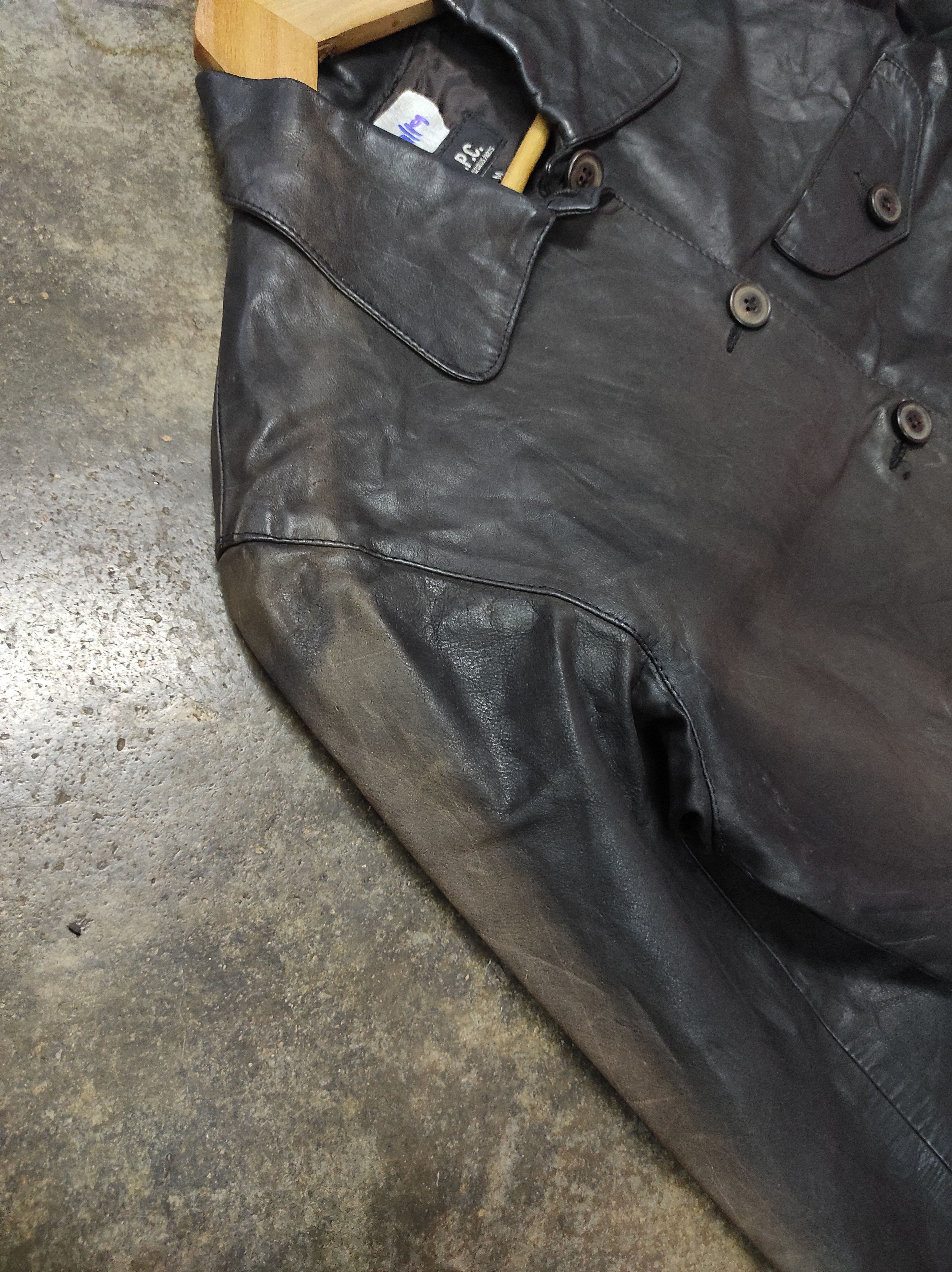 A.P.C. × Genuine Leather × Vintage APC VTG GENUINE LEATHER JACKET SUN FADED Size US M / EU 48-50 / 2 - 8 Thumbnail