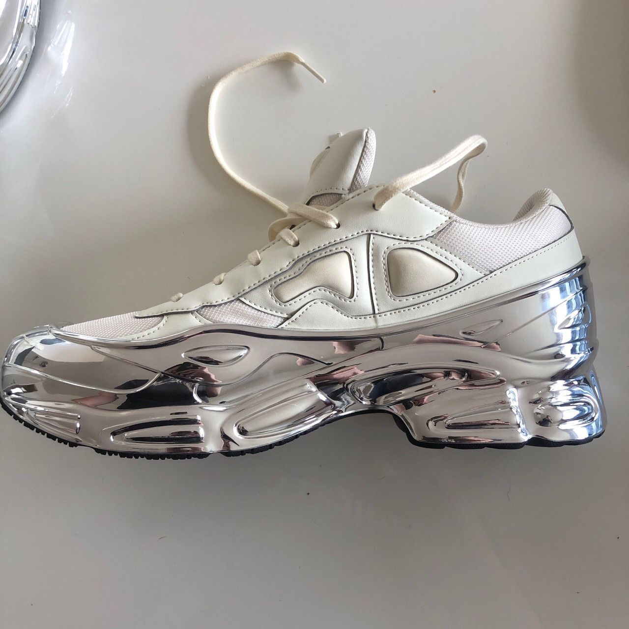Raf Simons Raf Simons Metallic White Size US 12 / EU 45 - 2 Thumbnail